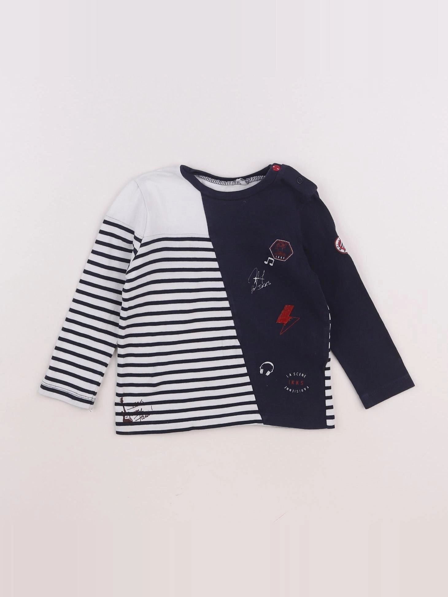 IKKS - tee-shirt bleu - 18 mois