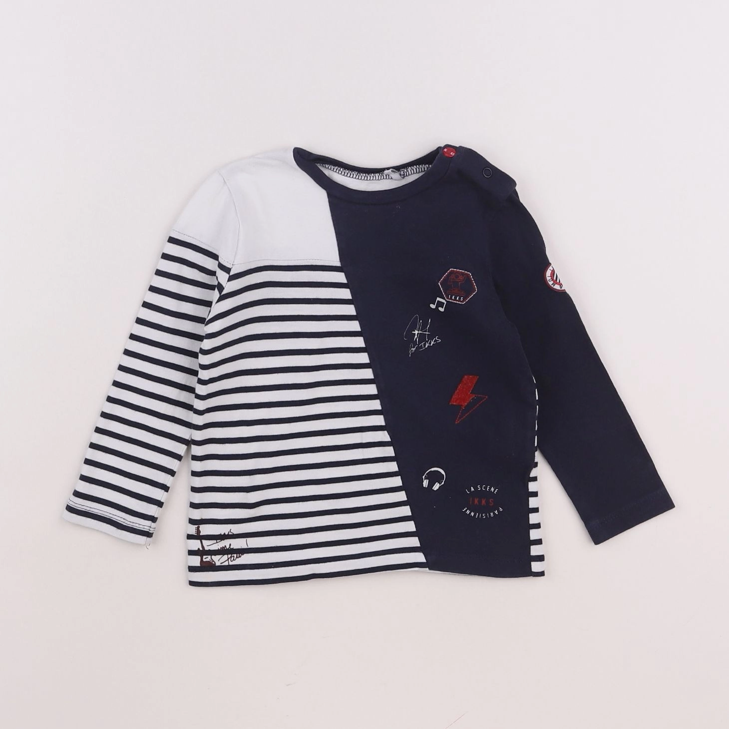 IKKS - tee-shirt bleu - 18 mois