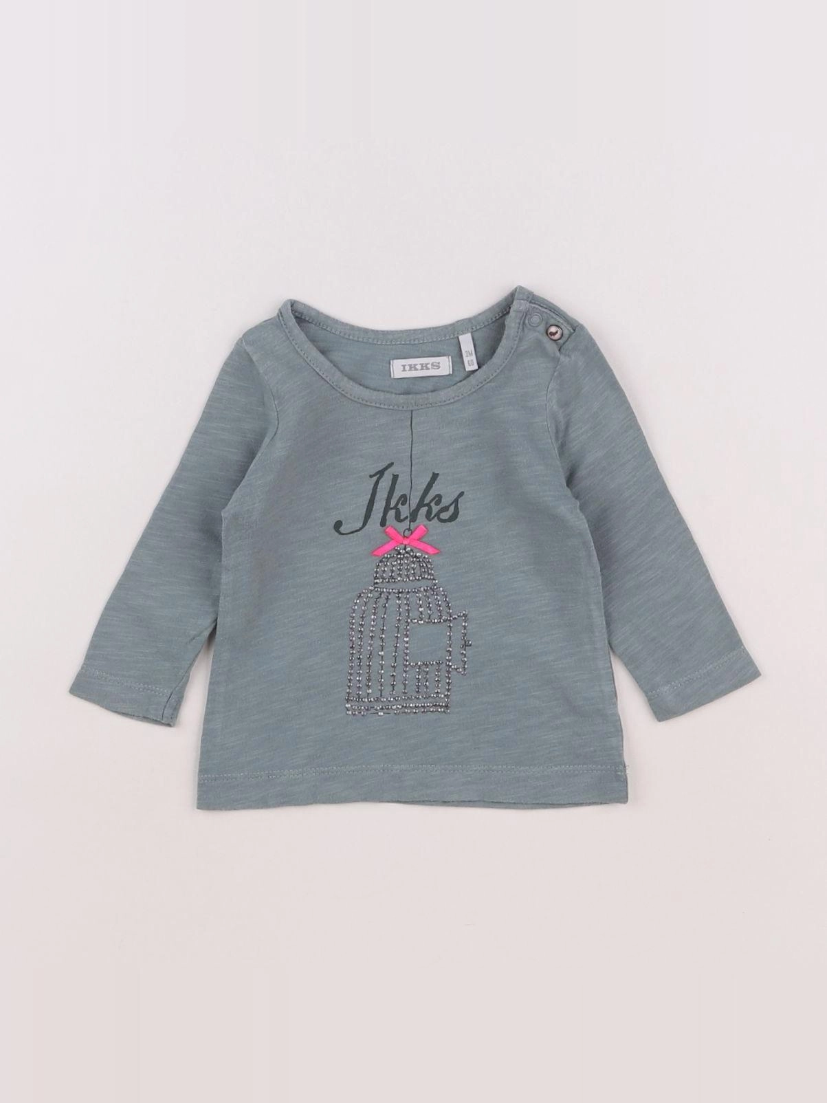 IKKS - tee-shirt vert, bleu - 3 mois