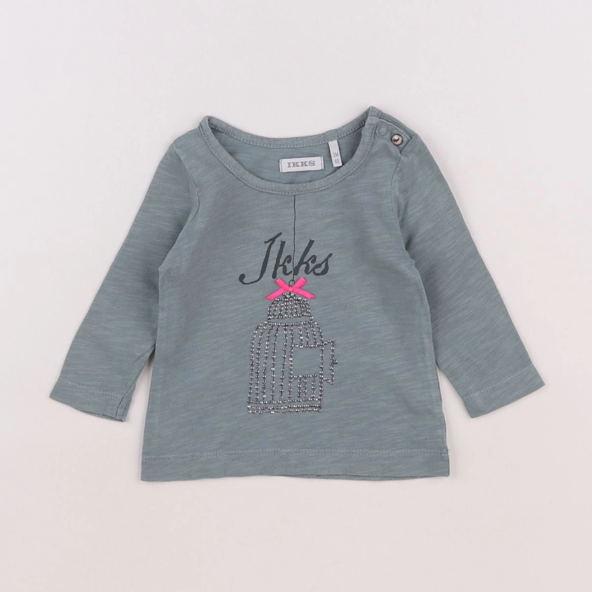 IKKS - tee-shirt vert, bleu - 3 mois