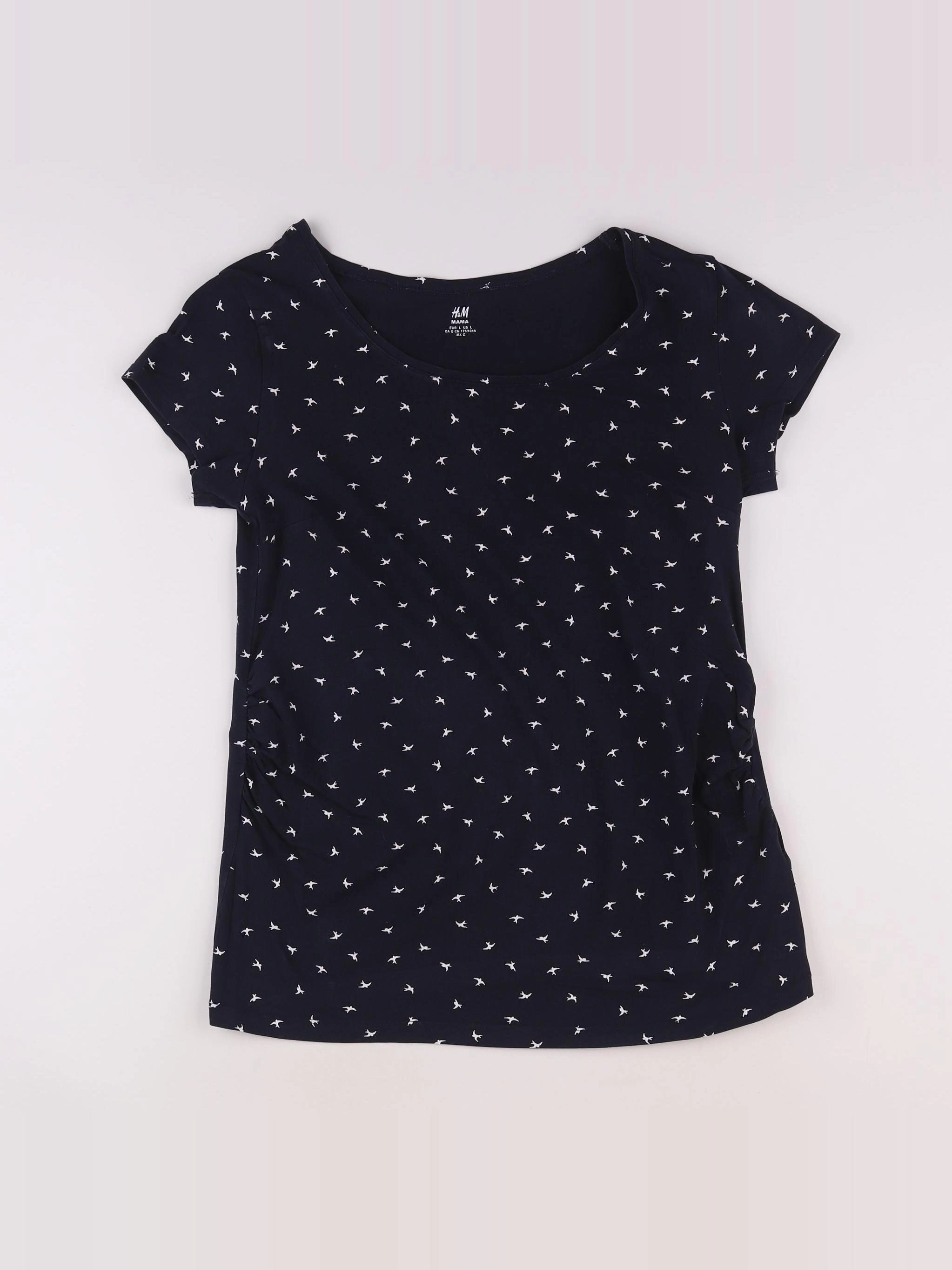 H&M - tee-shirt grossesse bleu - 44 à 46