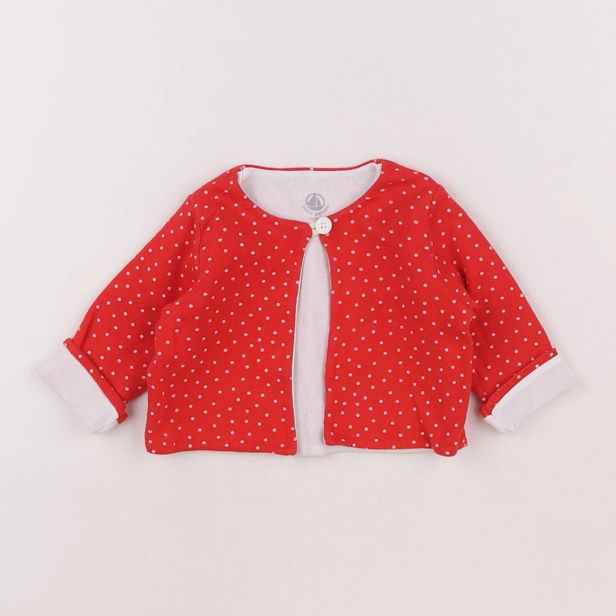 Petit Bateau - sweat rouge - 3 mois