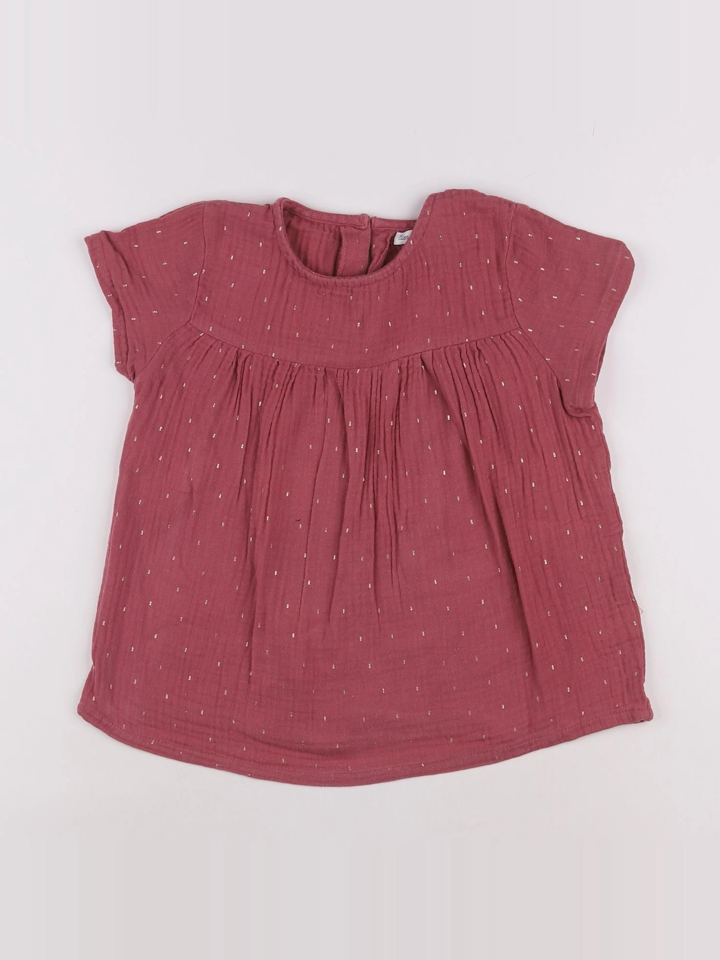 Eden & Victor - blouse rose, or - 8 ans