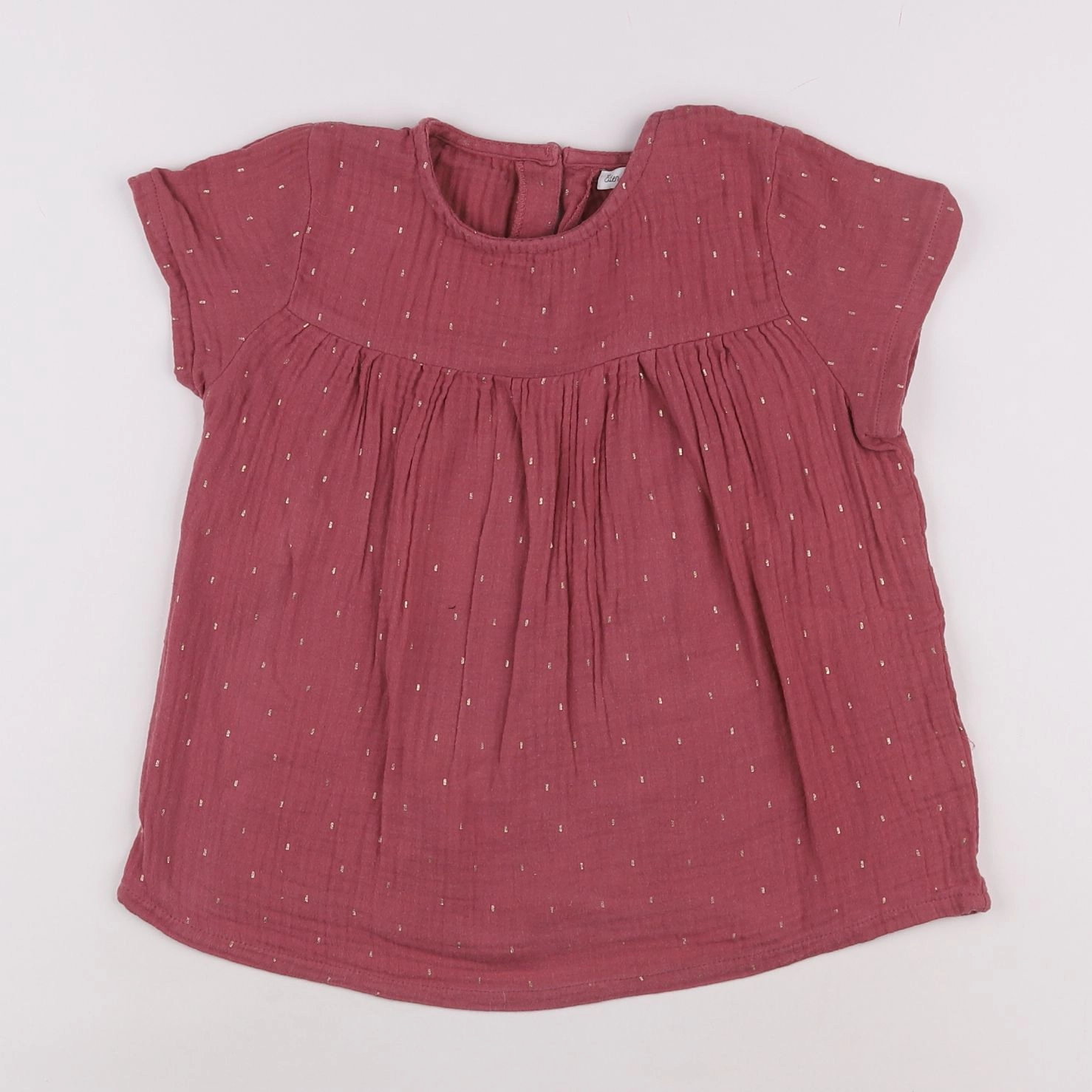 Eden & Victor - blouse rose, or - 8 ans