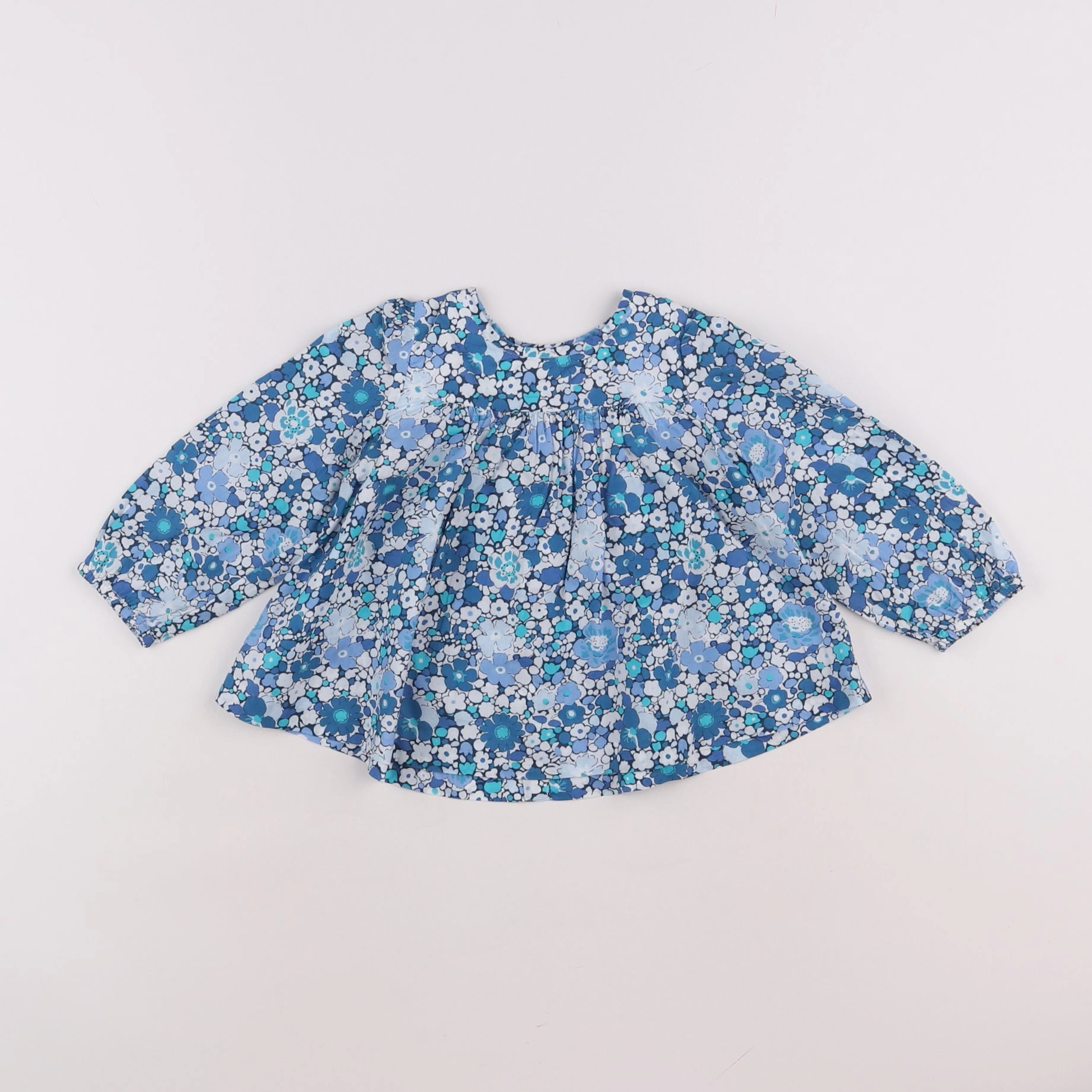 Jacadi - blouse liberty bleu - 18 mois