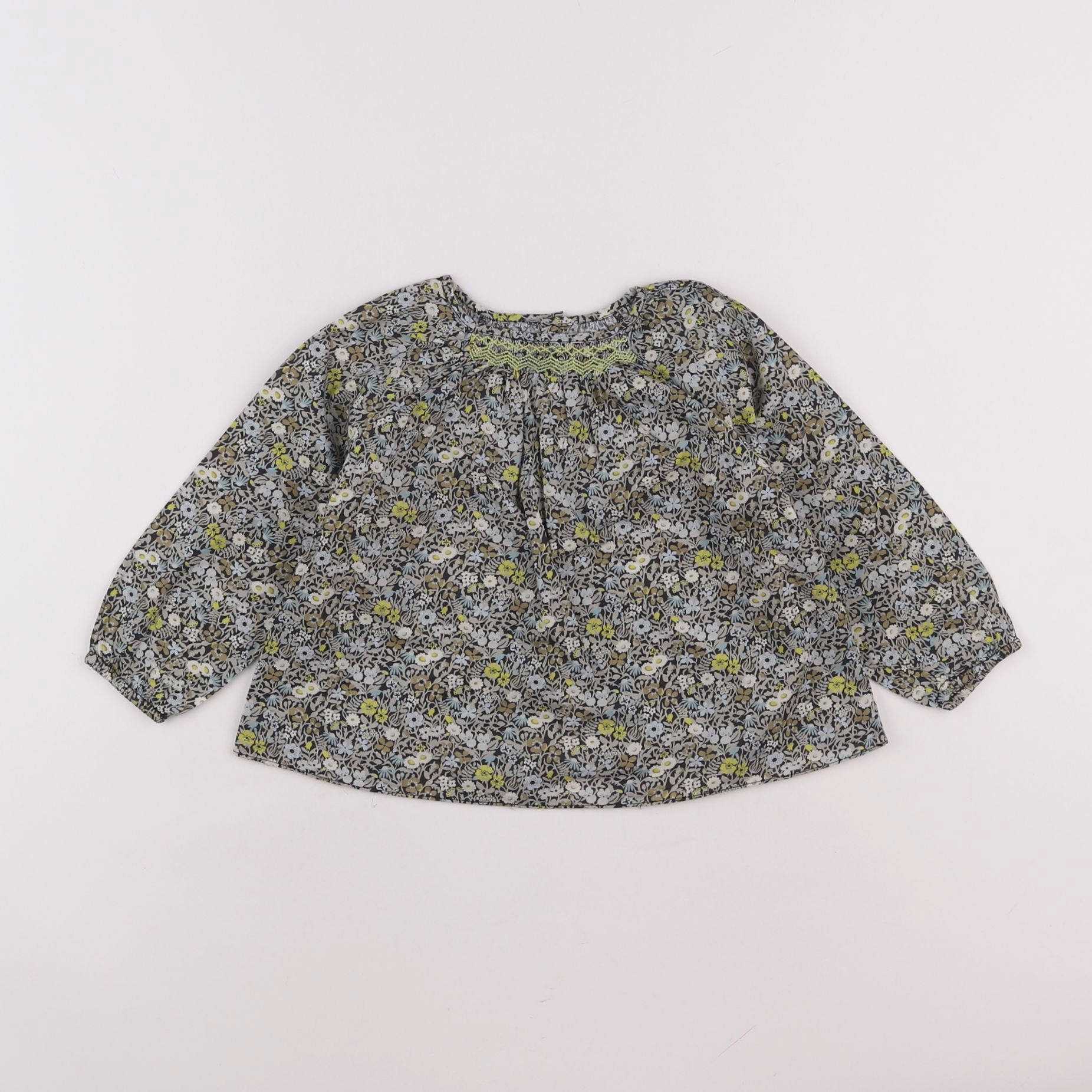 Jacadi - blouse liberty vert - 2 ans