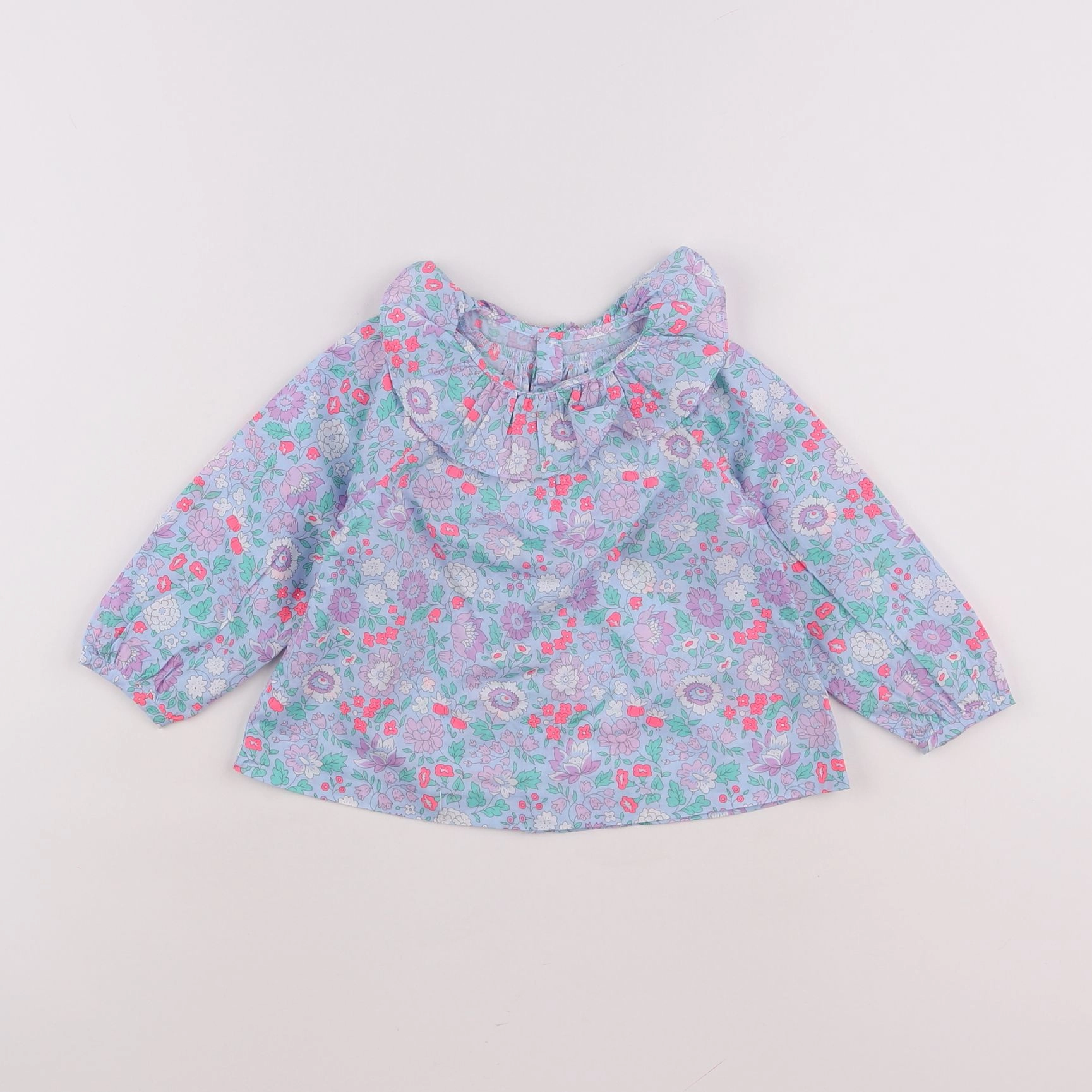 Jacadi - blouse liberty bleu - 18 mois