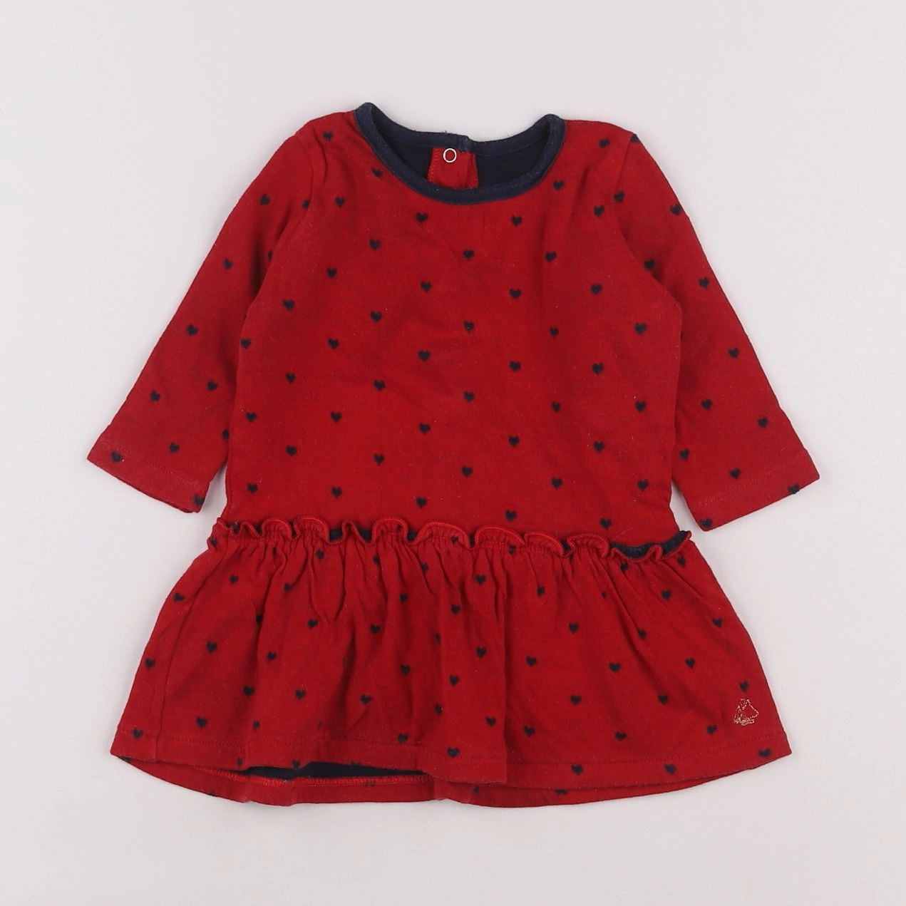 Petit Bateau - robe rouge - 6 mois