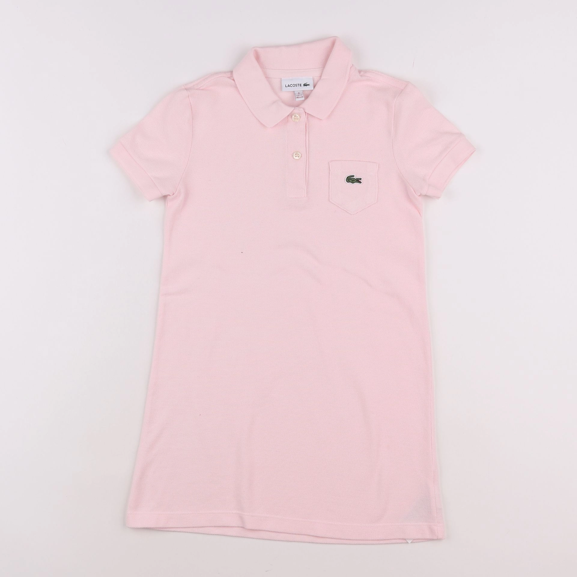 Lacoste - robe rose - 6 ans