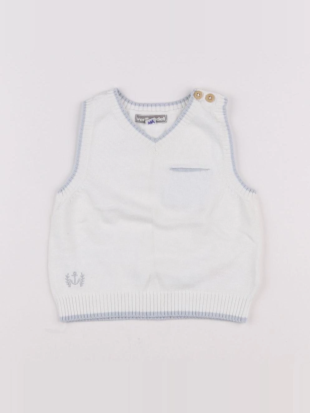 Vertbaudet - gilet blanc - 12 mois