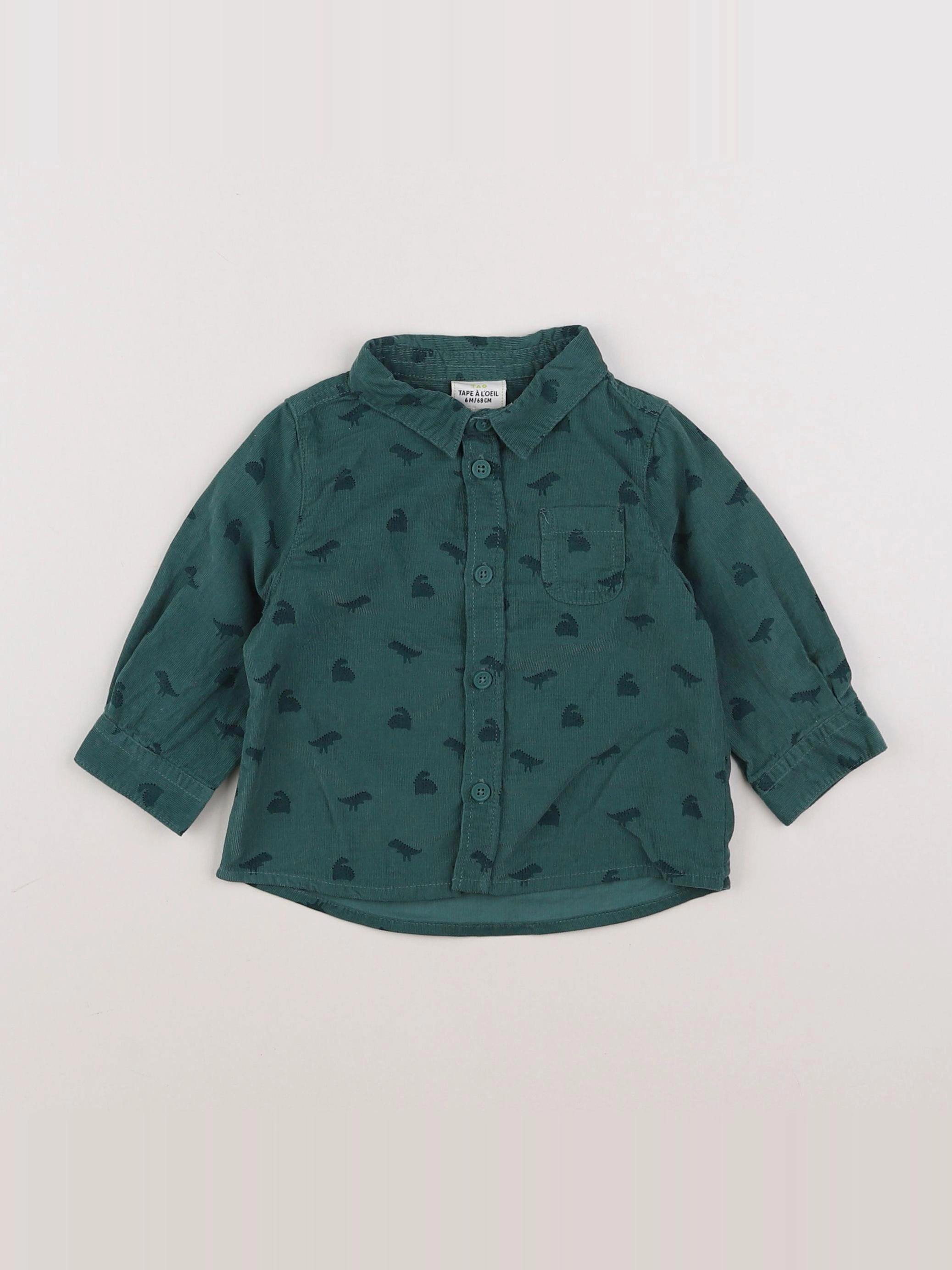 Tape à l'oeil - chemise vert - 6 mois