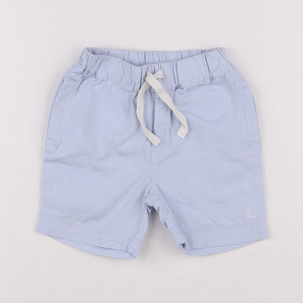 Petit Bateau - short bleu - 2 ans