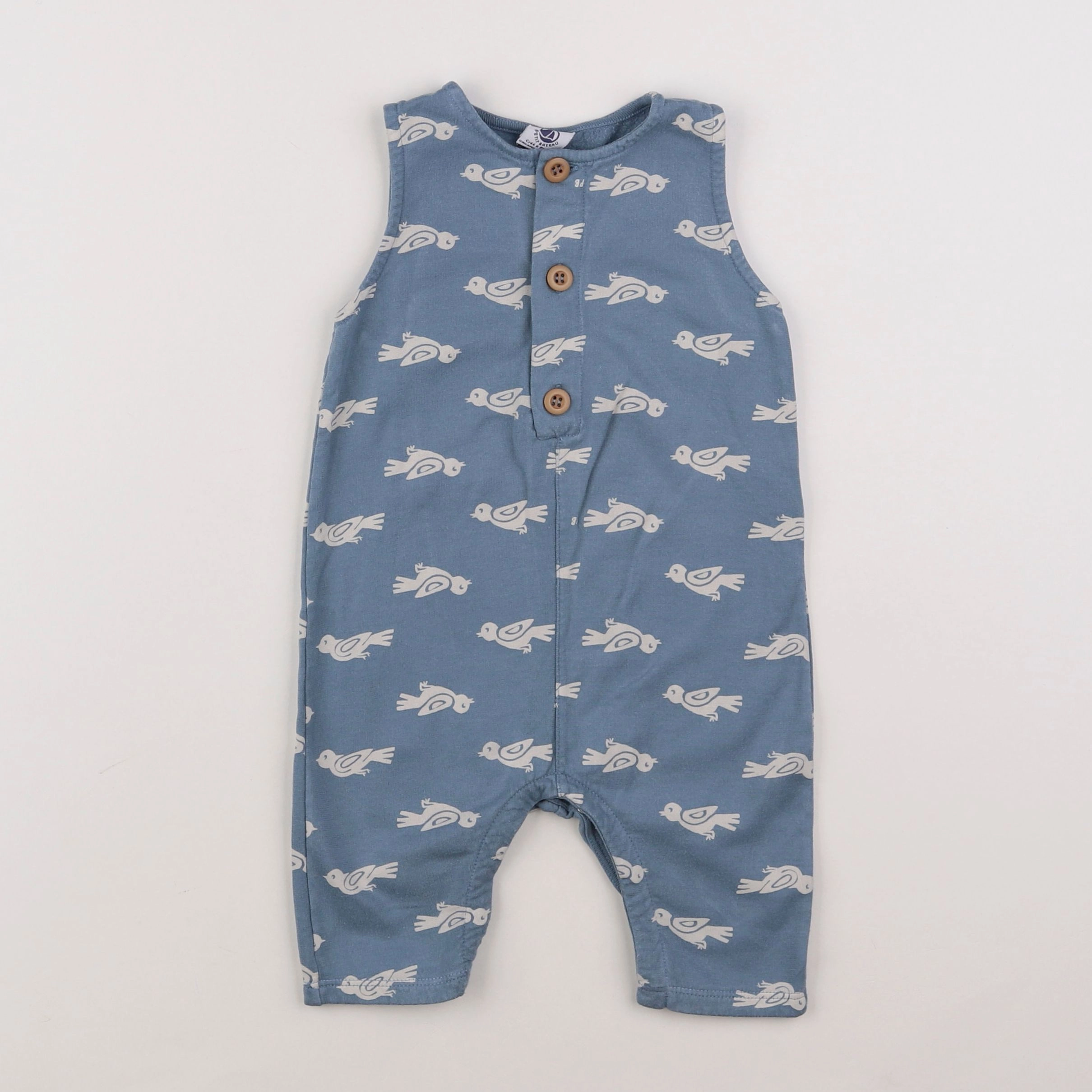 Petit Bateau - combinaison bleu - 6 mois