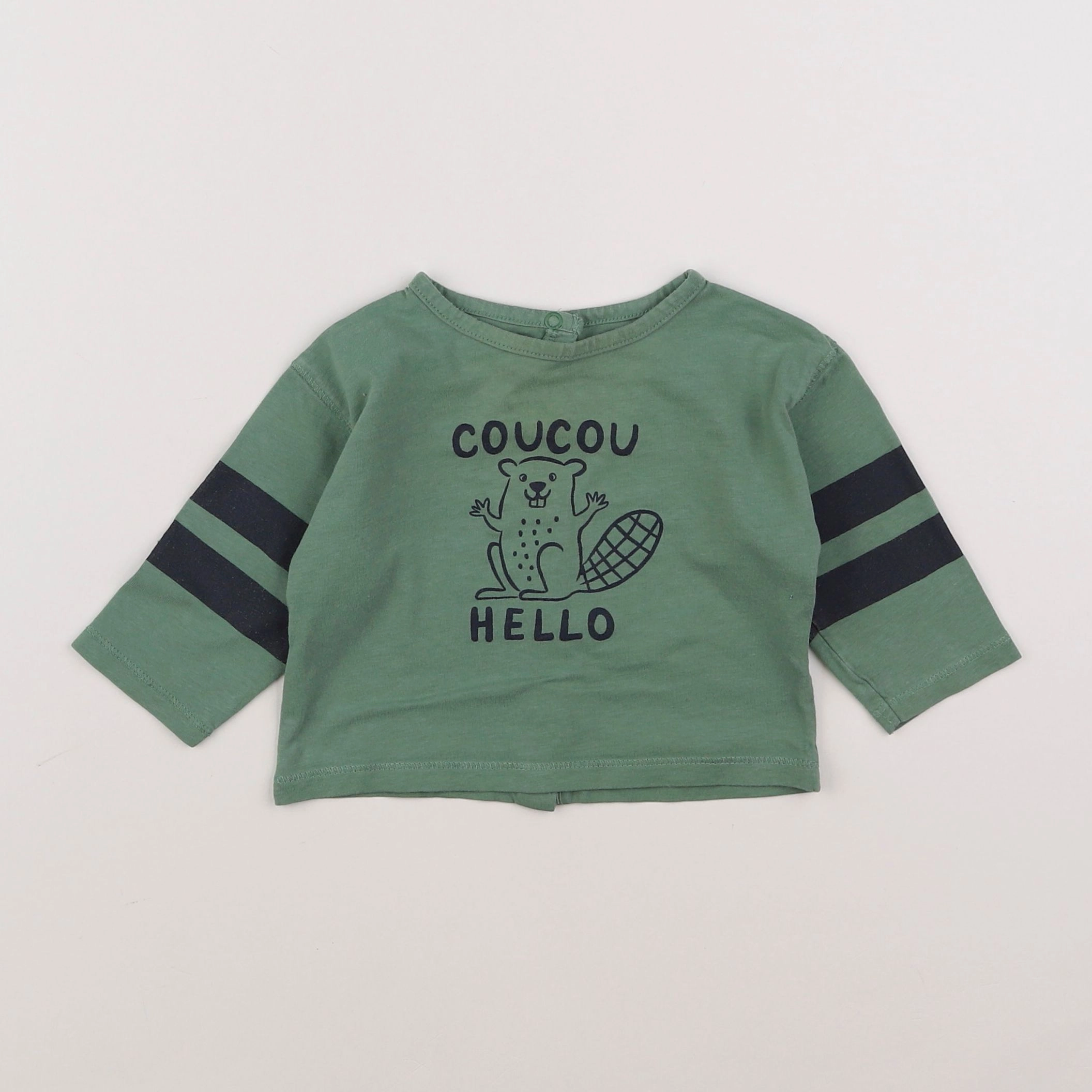 Vertbaudet - tee-shirt vert - 6 mois