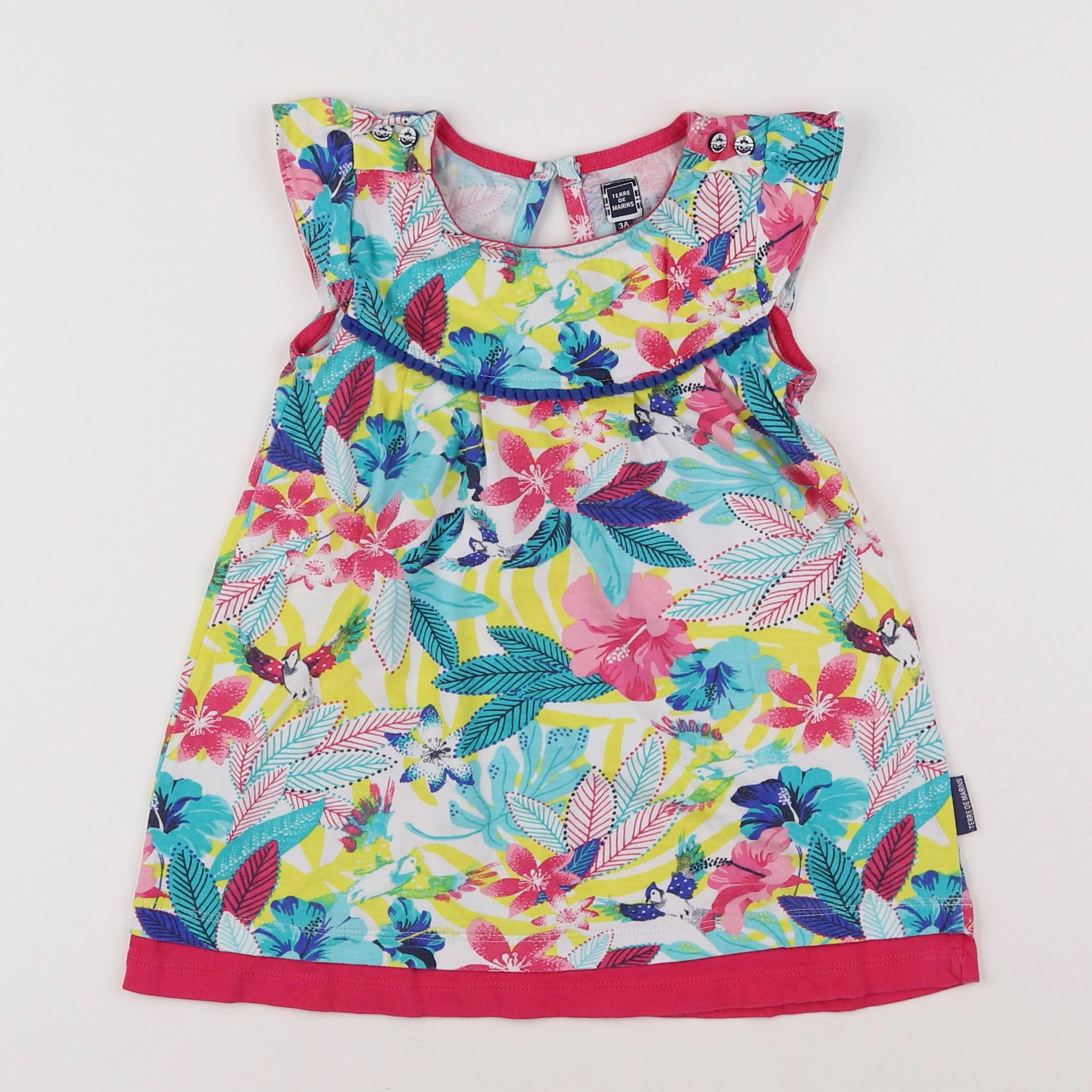 Terre de marins - robe multicolore - 3 ans