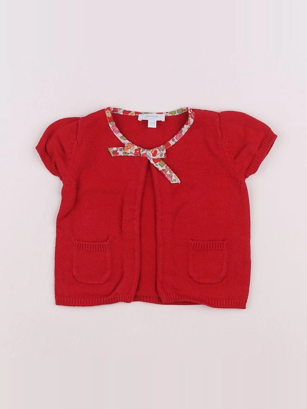 Jacadi - gilet rouge - 6 mois