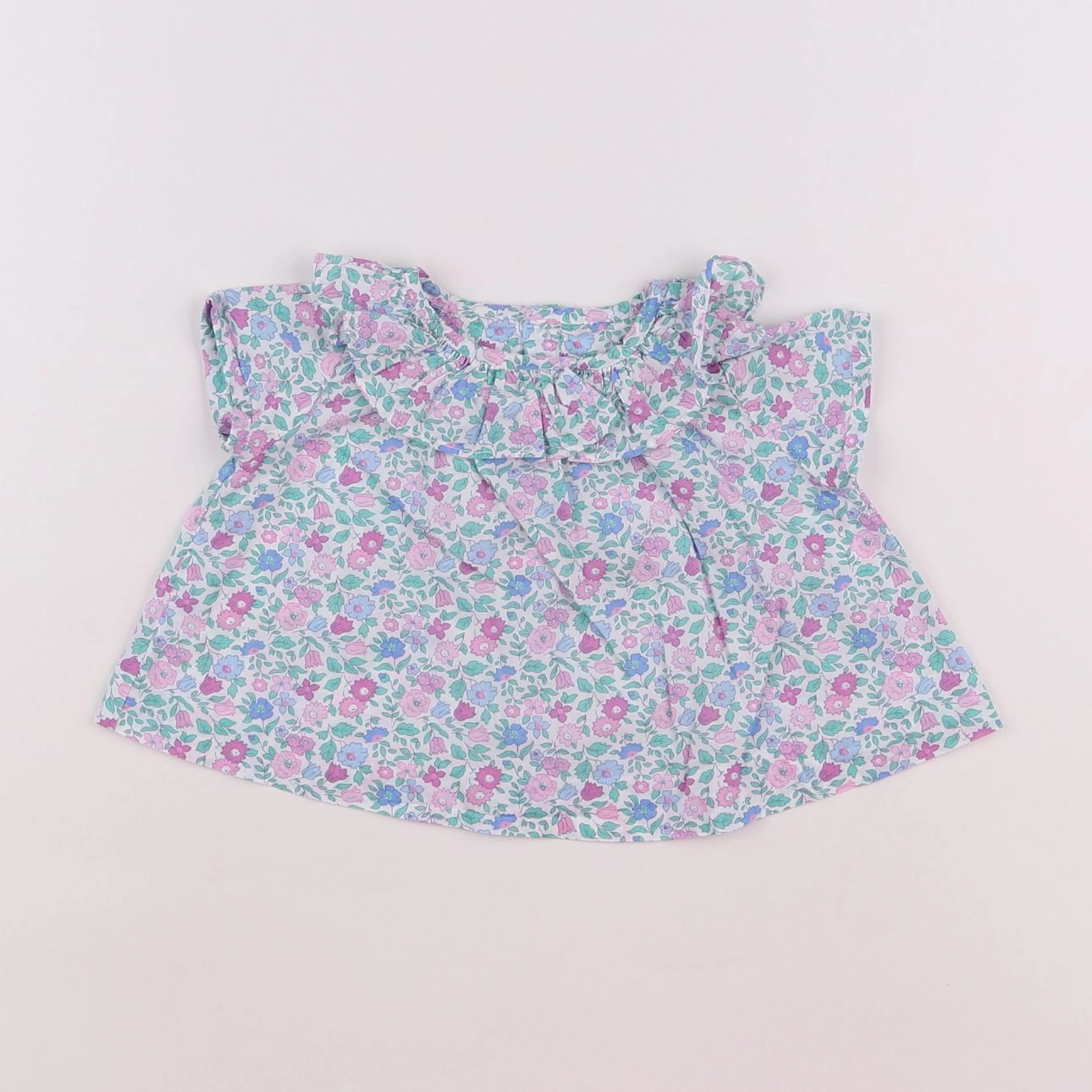Jacadi - blouse liberty bleu - 3 mois