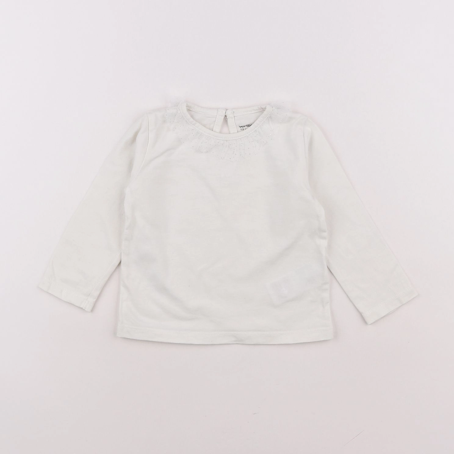 Vertbaudet - tee-shirt blanc - 12 mois