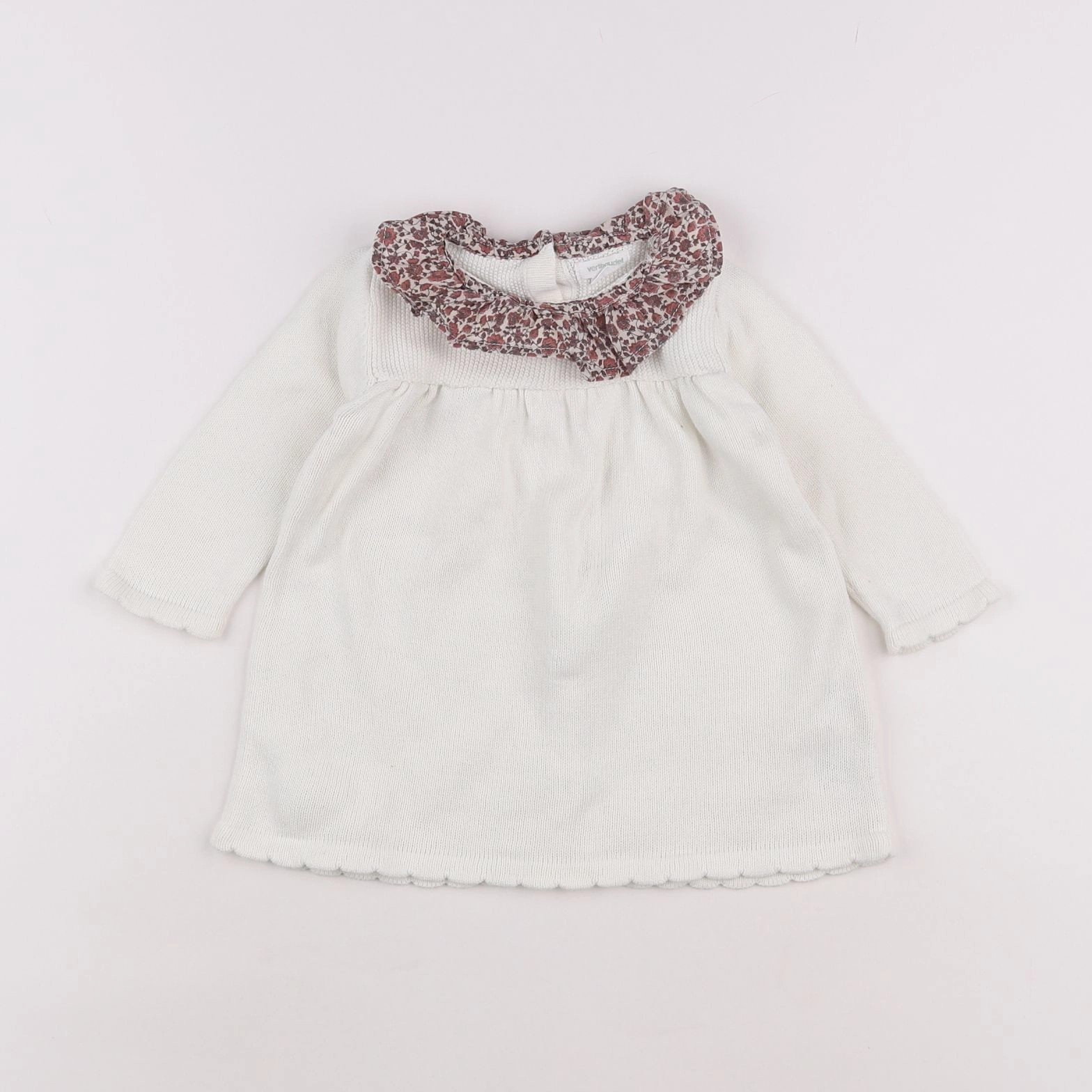 Vertbaudet - robe blanc - 9 mois