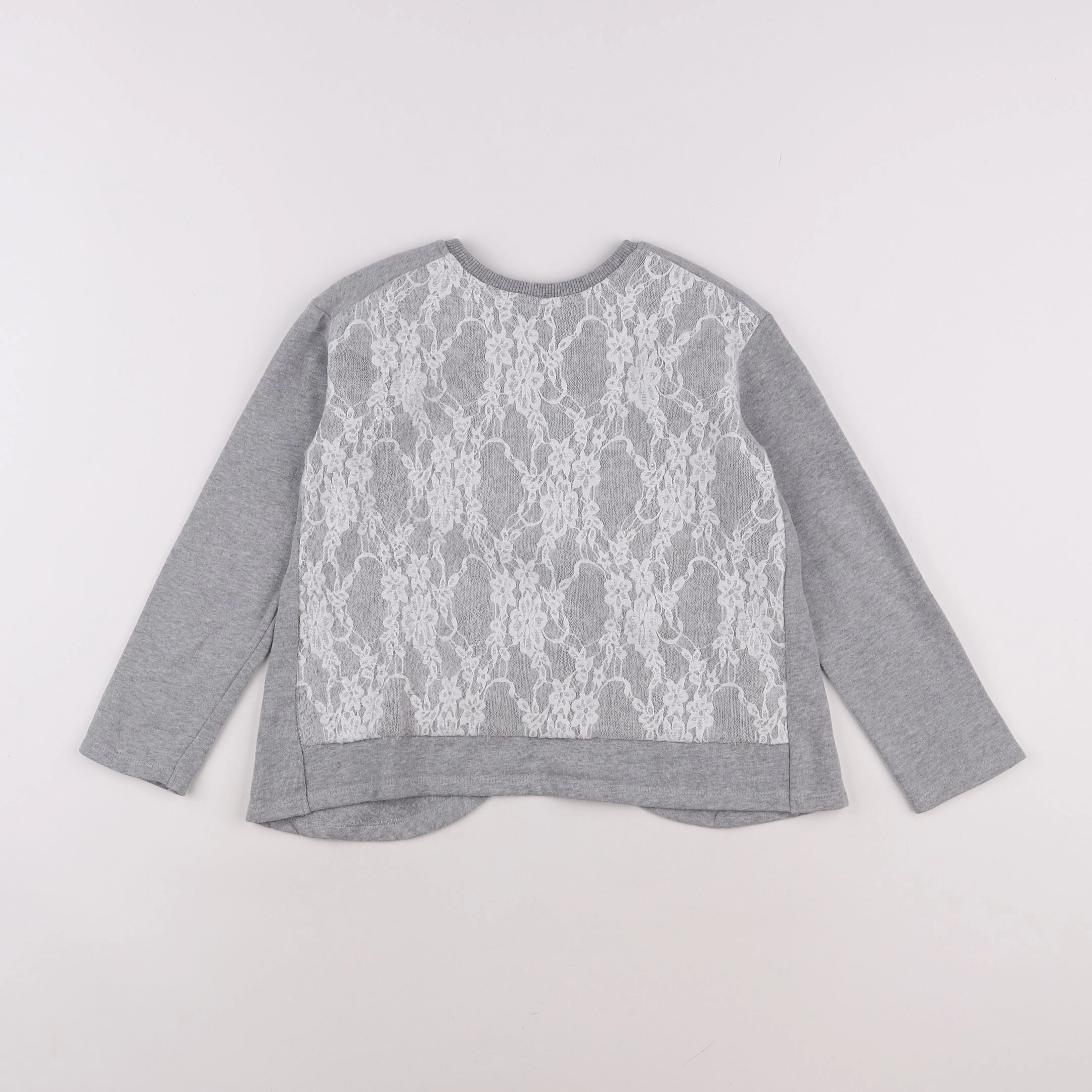 Benetton - sweat gris - 6/7 ans