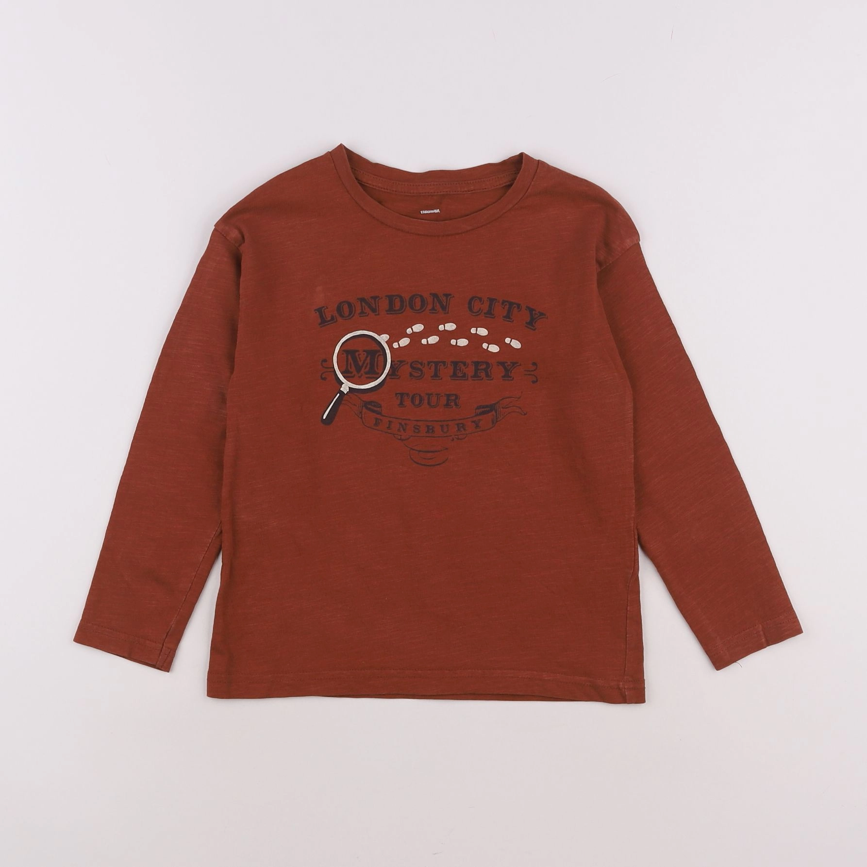 Vertbaudet - tee-shirt marron - 6 ans