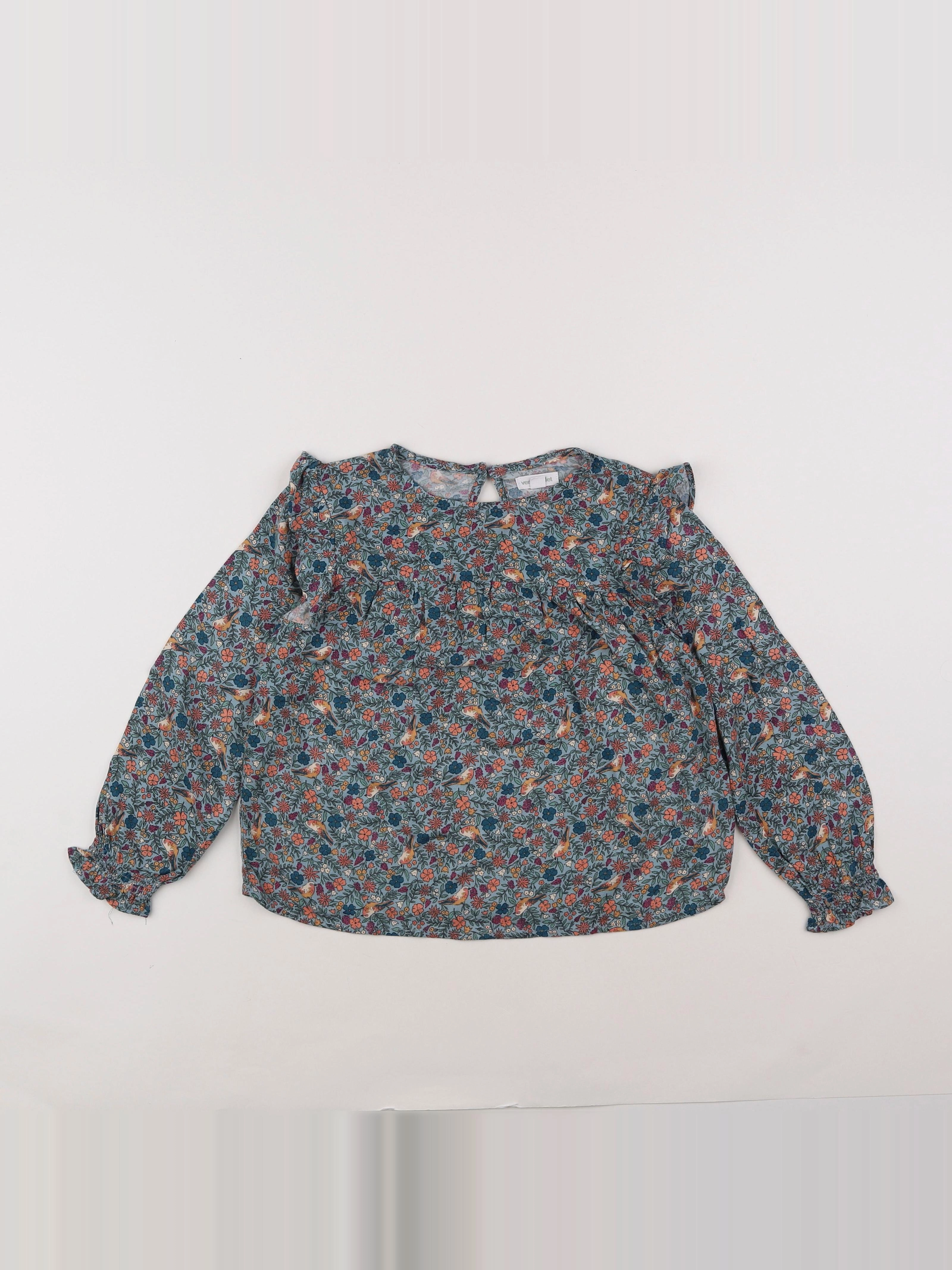 Vertbaudet - blouse bleu - 6 ans