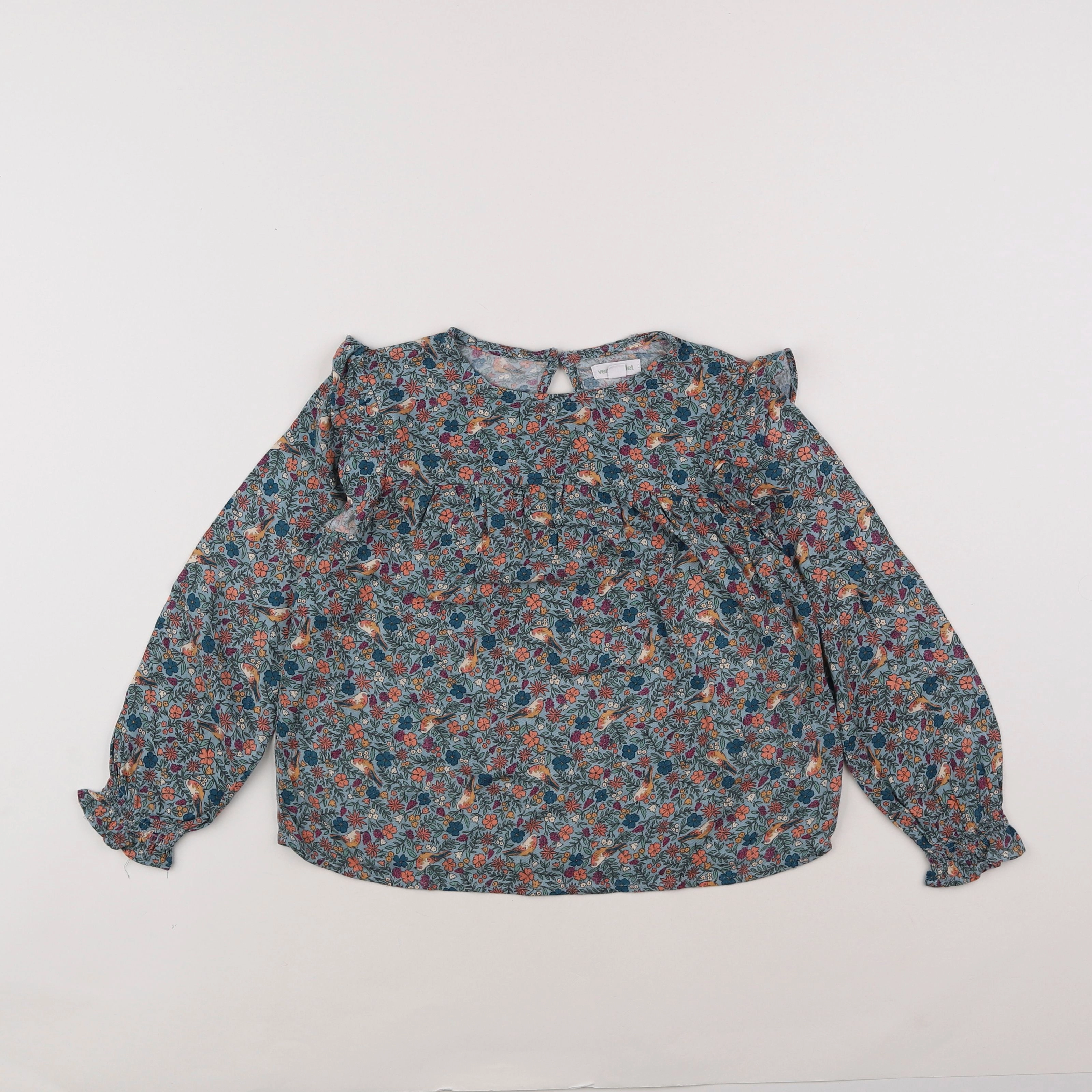 Vertbaudet - blouse bleu - 6 ans