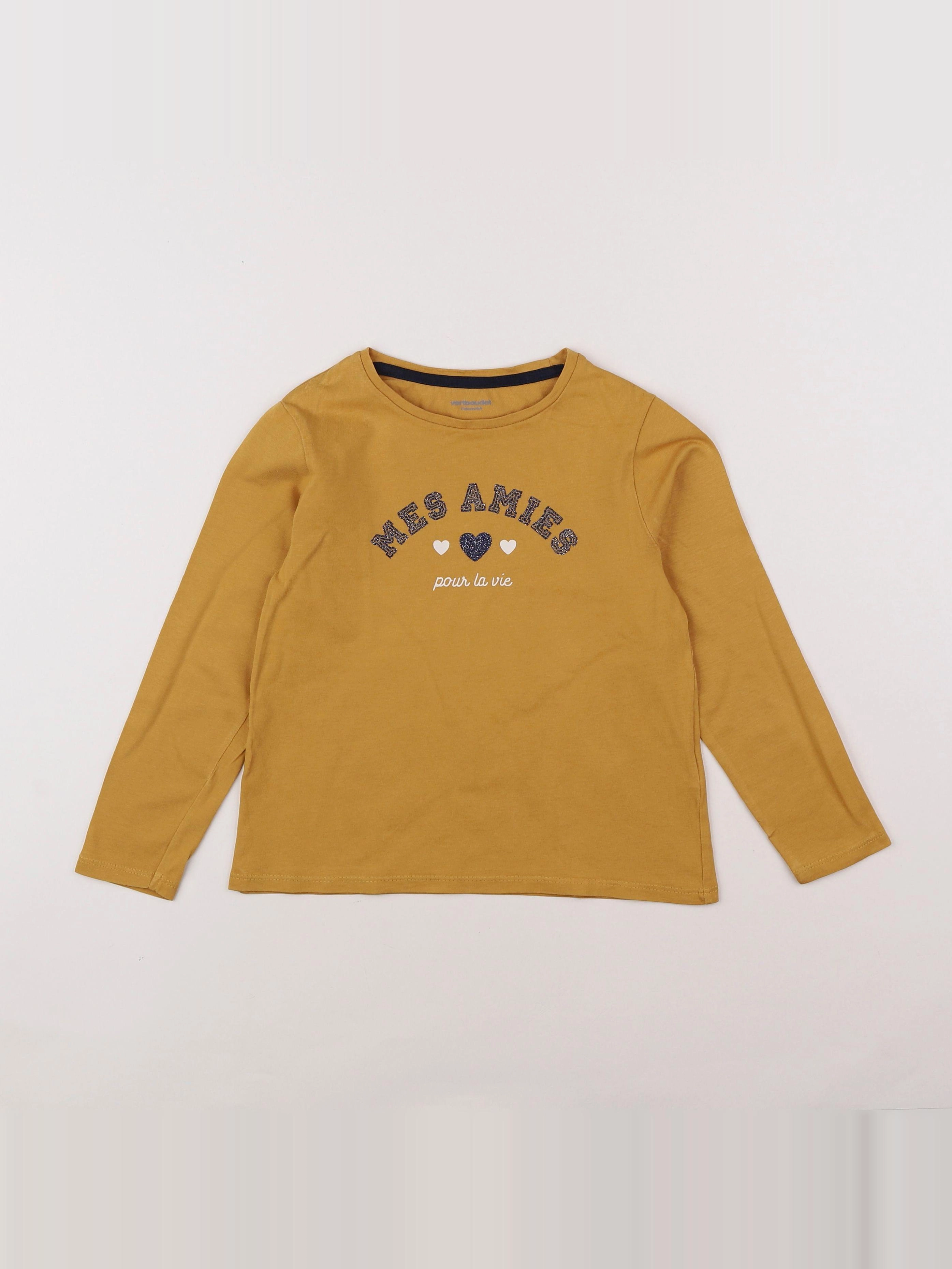 Vertbaudet - tee-shirt jaune - 6 ans