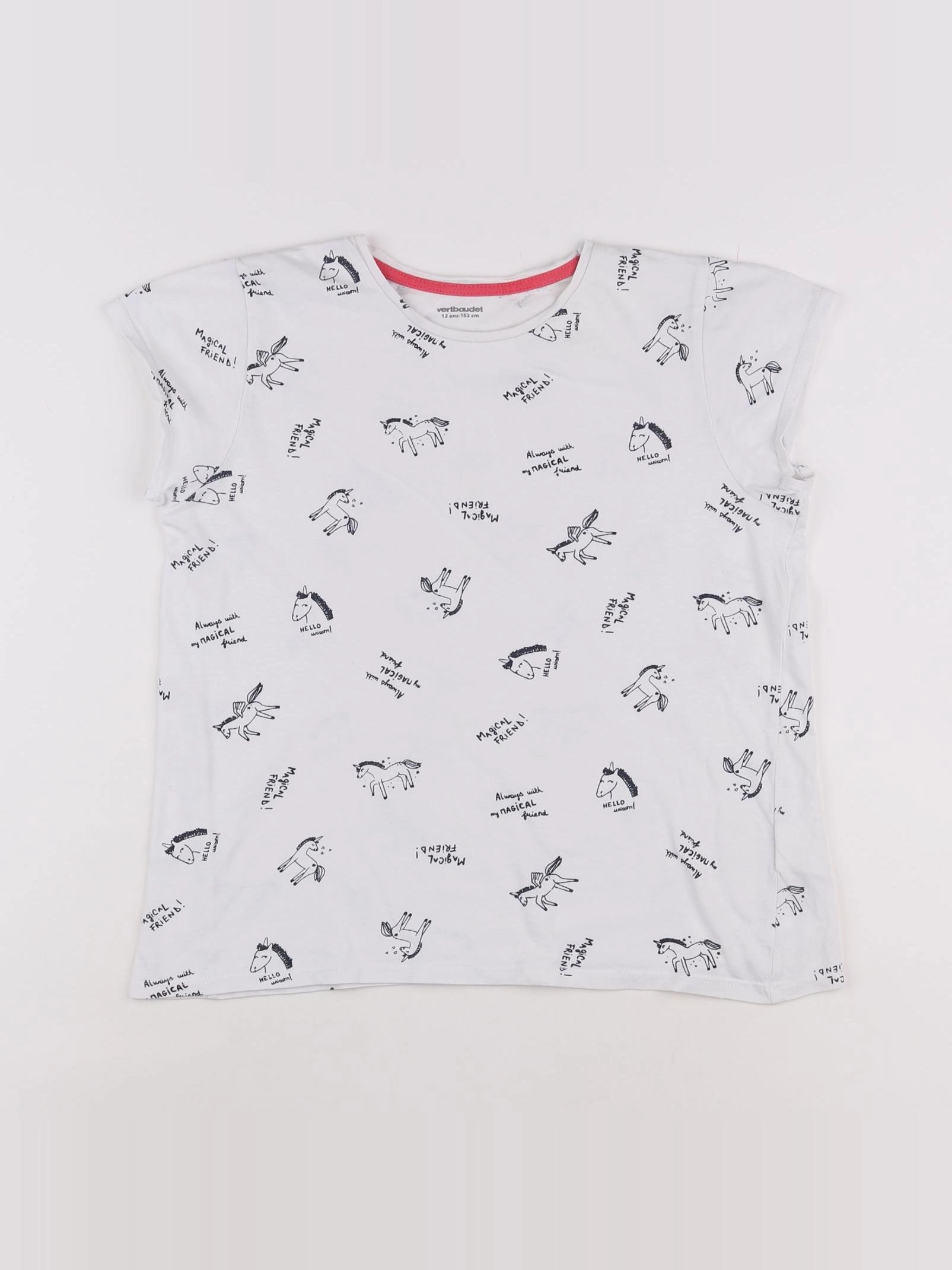 Vertbaudet - tee-shirt blanc - 12 ans