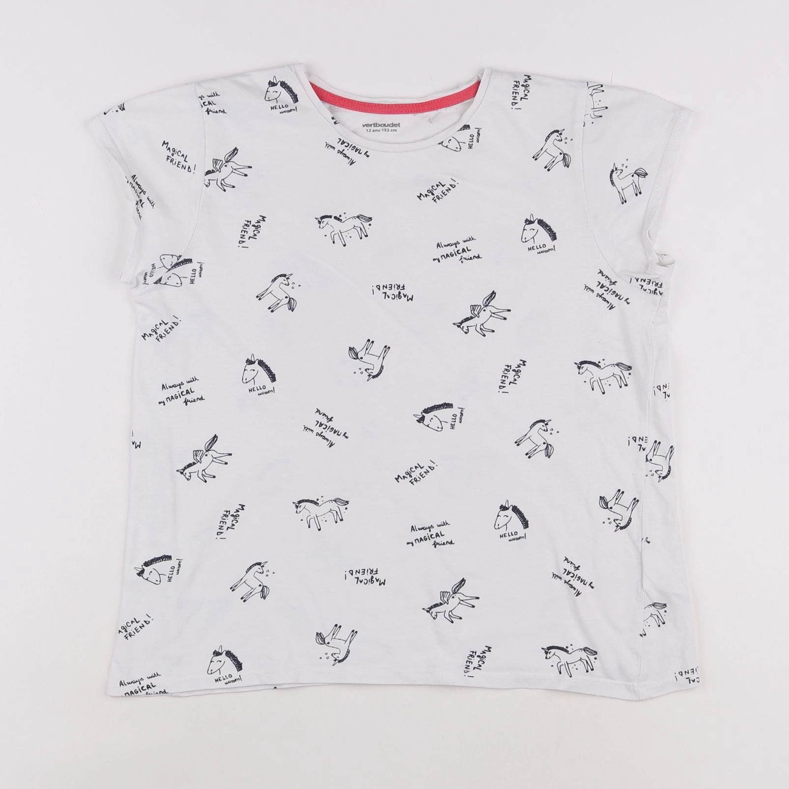 Vertbaudet - tee-shirt blanc - 12 ans
