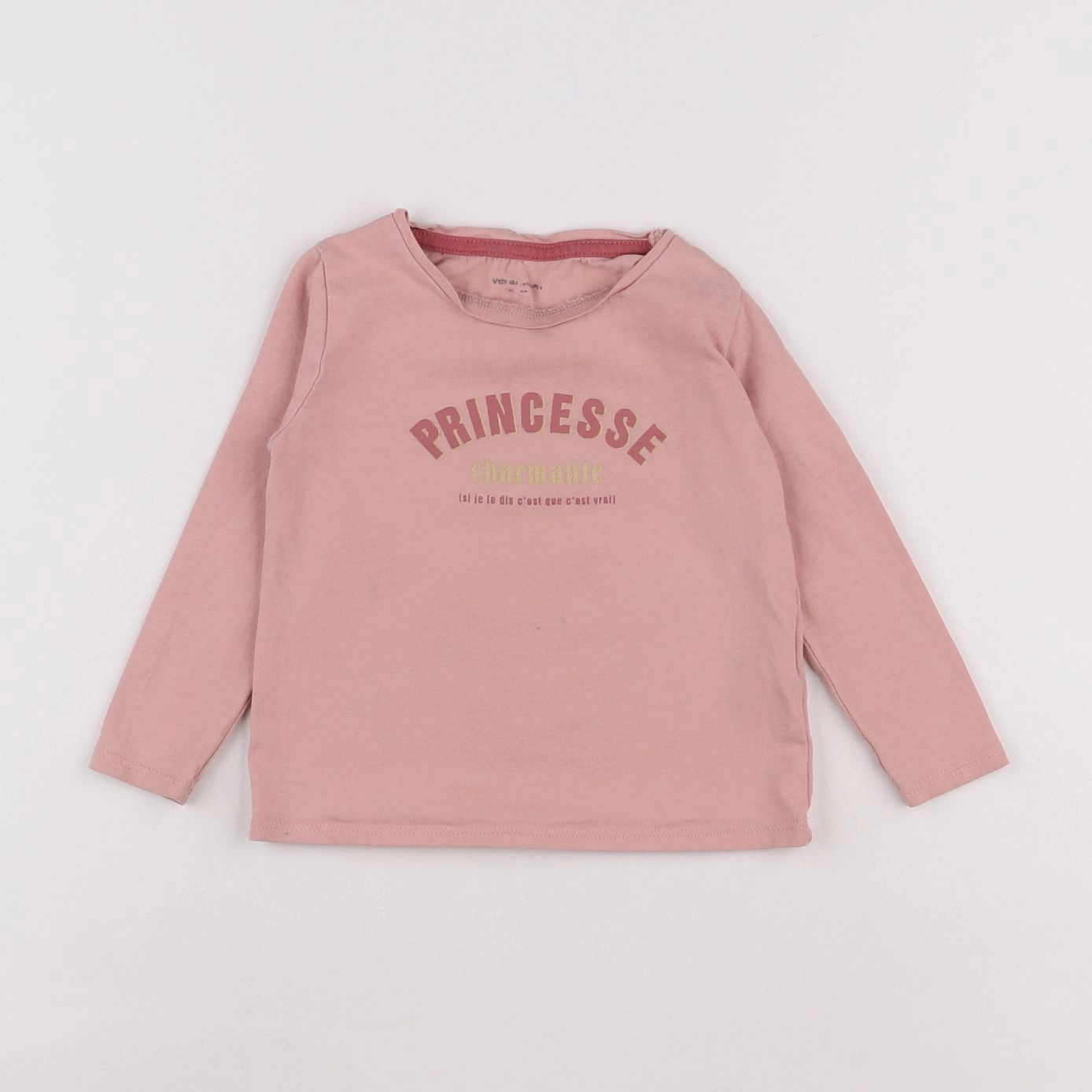 Vertbaudet - tee-shirt rose - 2 ans