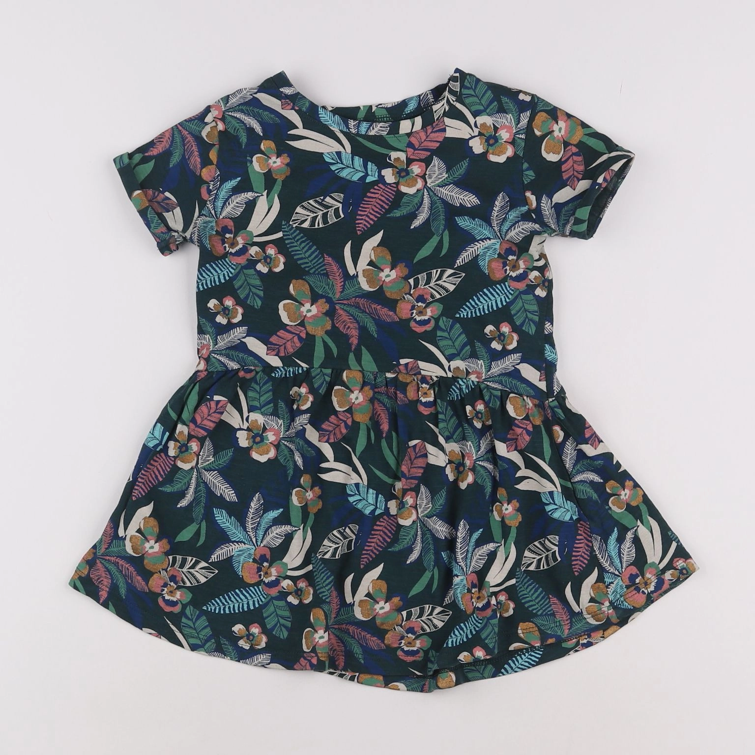 Vertbaudet - robe vert - 3 ans