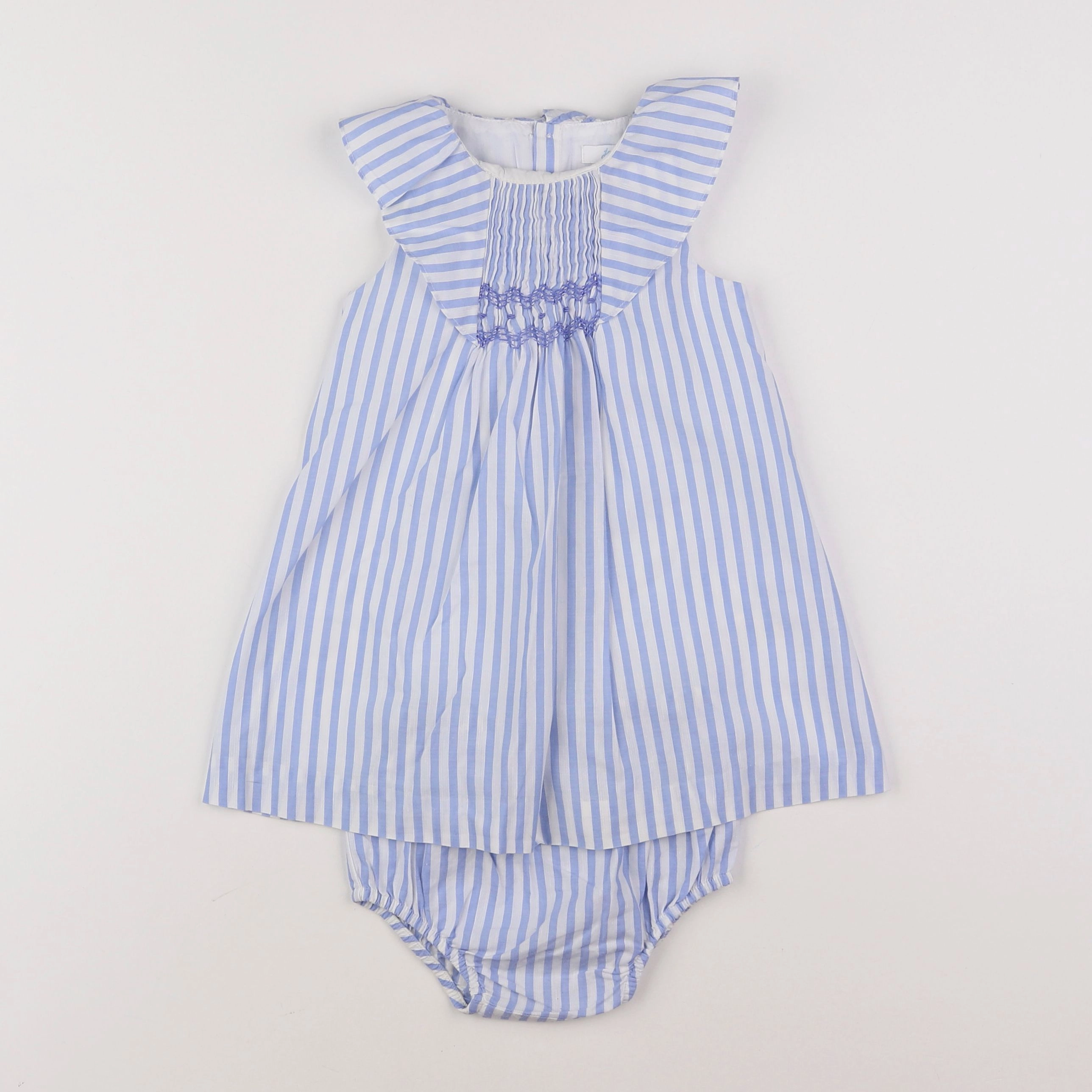 Jacadi - robe bleu, blanc - 12 mois