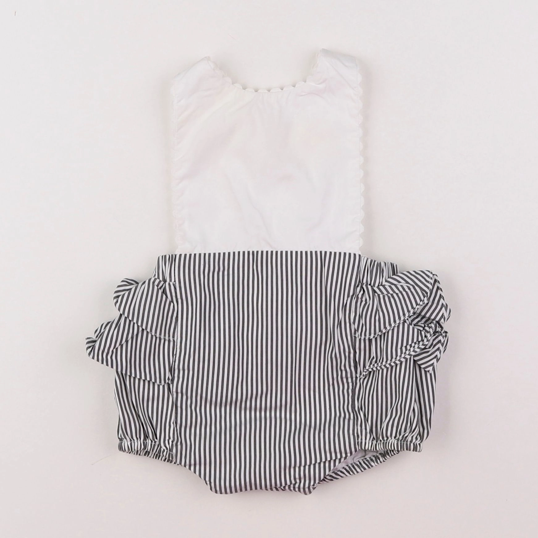 Jacadi - combinaison blanc, gris - 6 mois