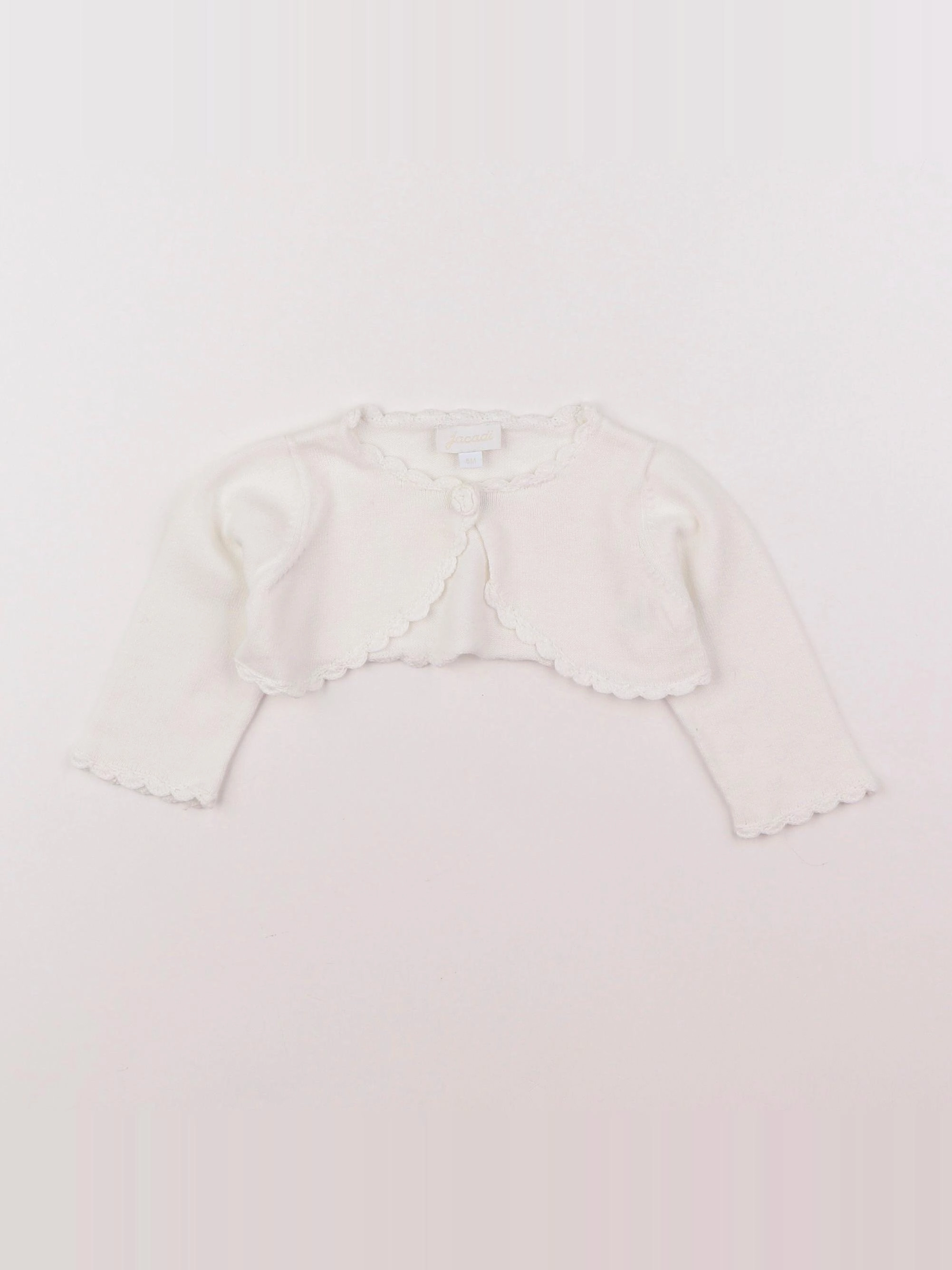 Jacadi - gilet blanc - 6 mois