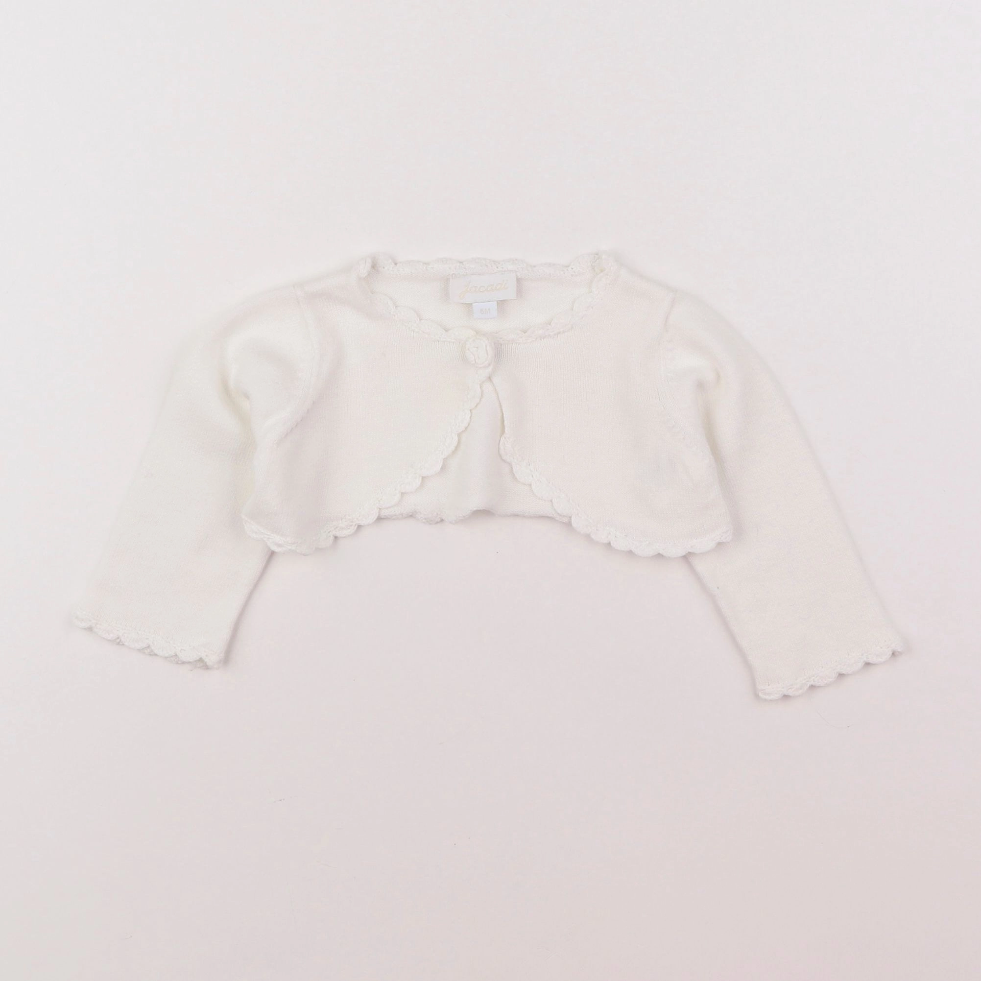 Jacadi - gilet blanc - 6 mois