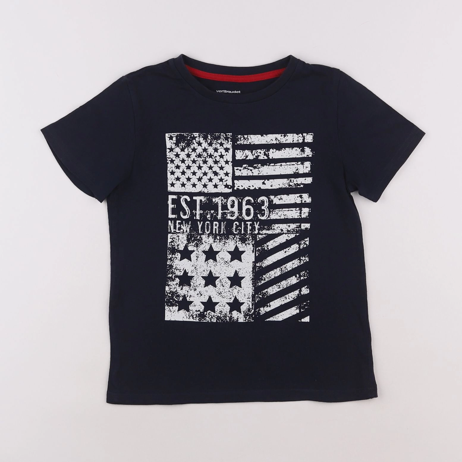 Vertbaudet - tee-shirt bleu - 6 ans
