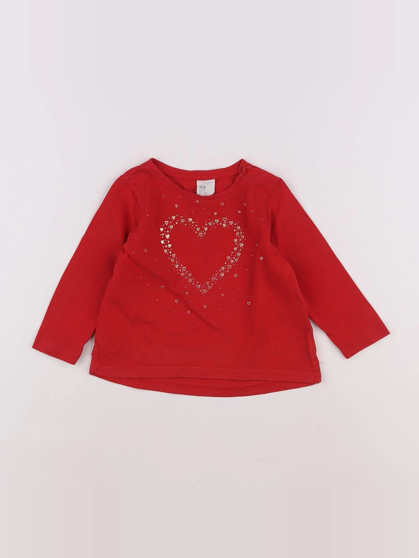 H&M - tee-shirt rouge - 6/9 mois
