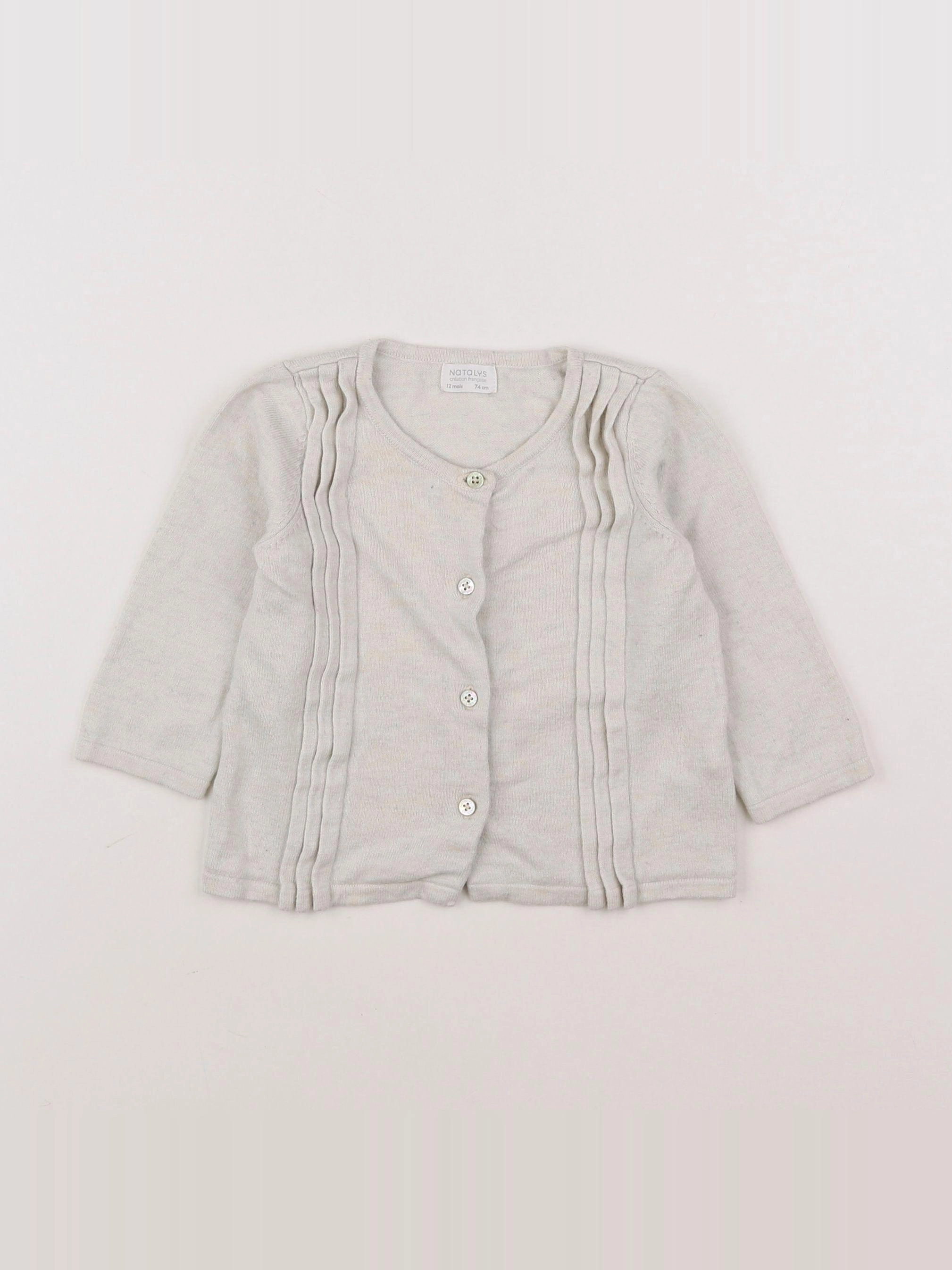 Natalys - gilet beige - 12 mois