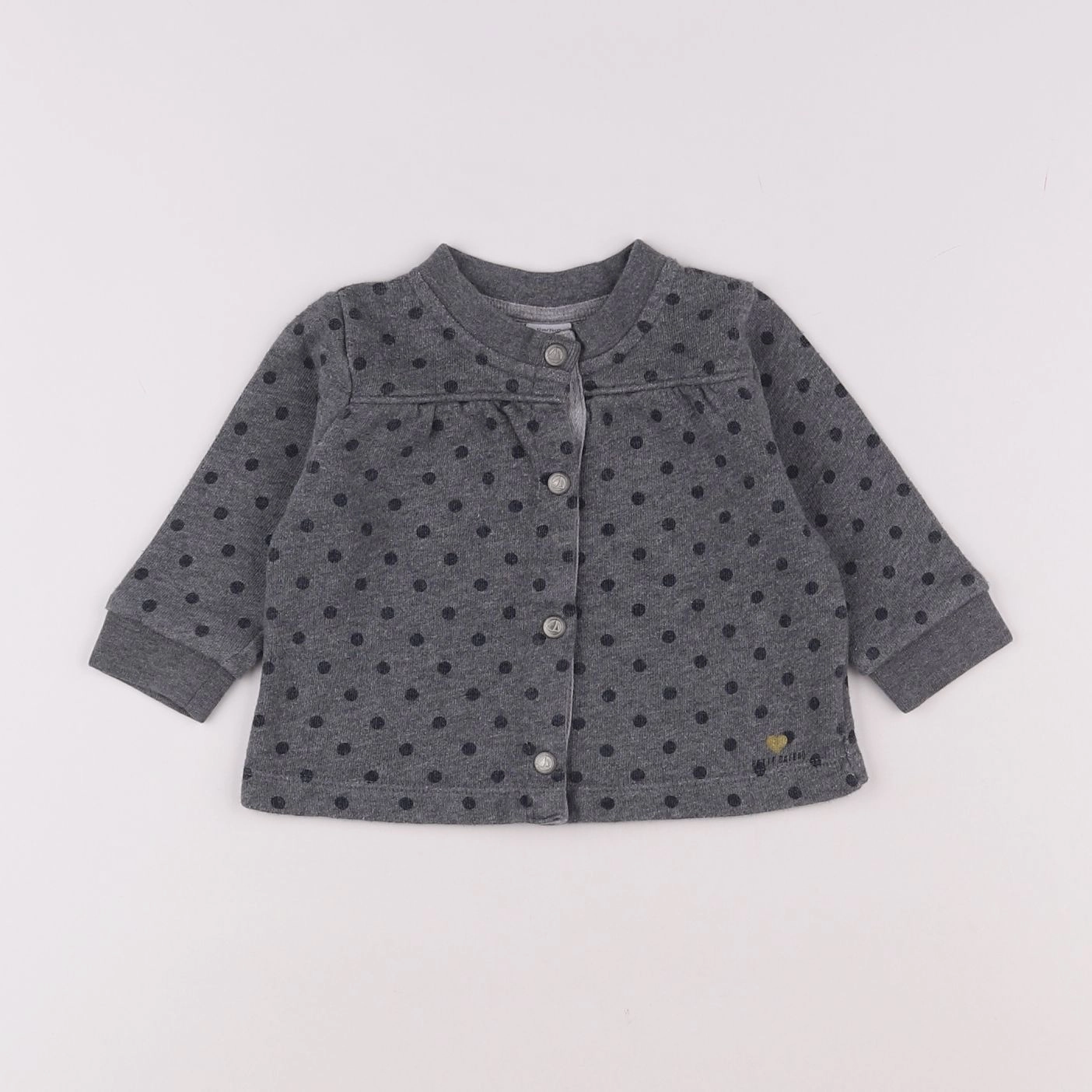 Petit Bateau - sweat gris - 12 mois