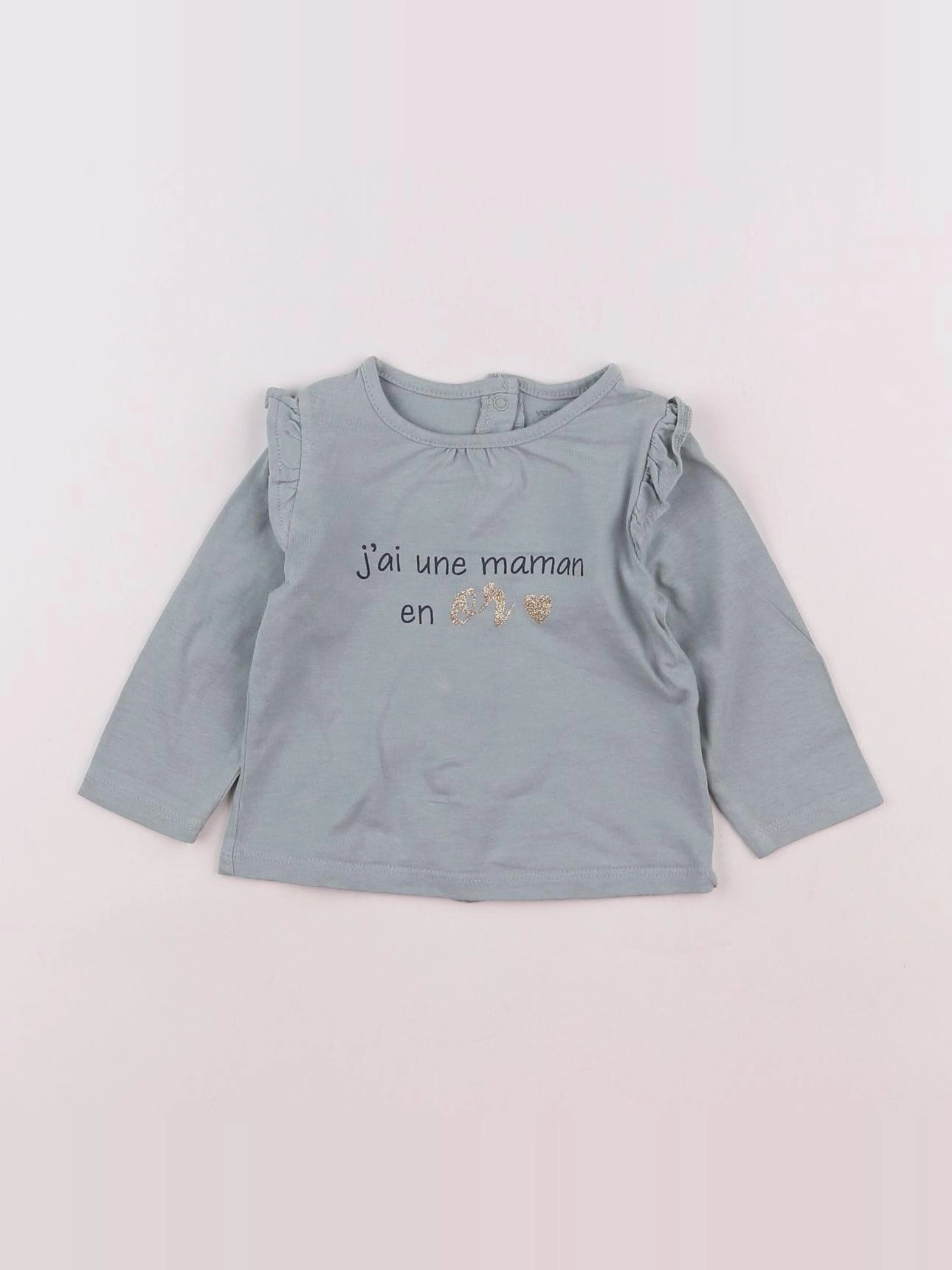 Vertbaudet - tee-shirt vert - 6 mois