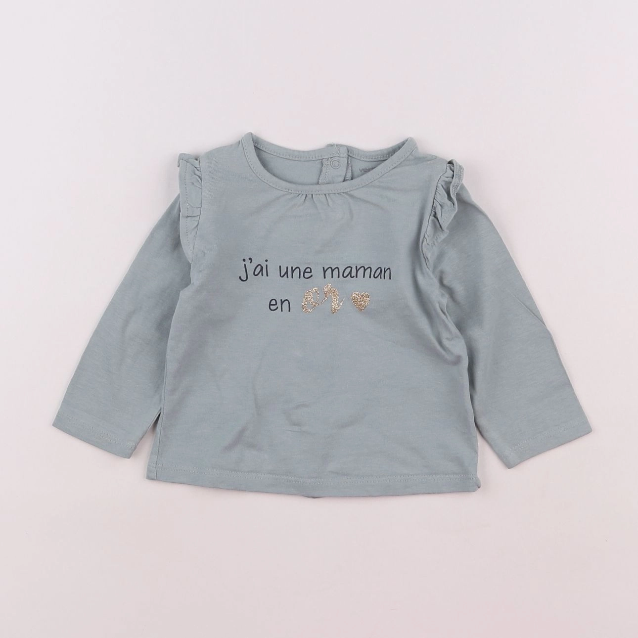 Vertbaudet - tee-shirt vert - 6 mois