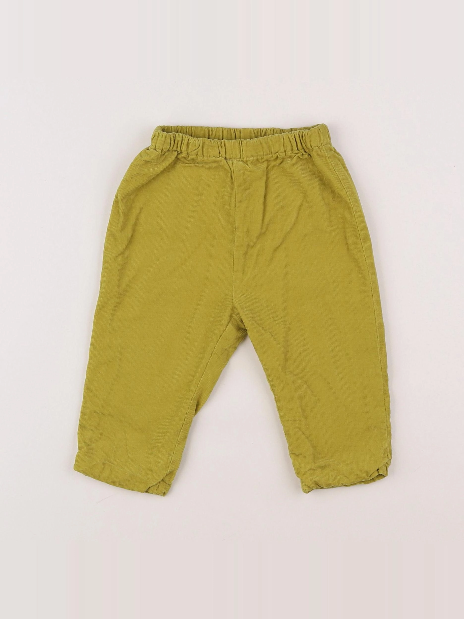 Jacadi - pantalon doublé jaune - 12 mois