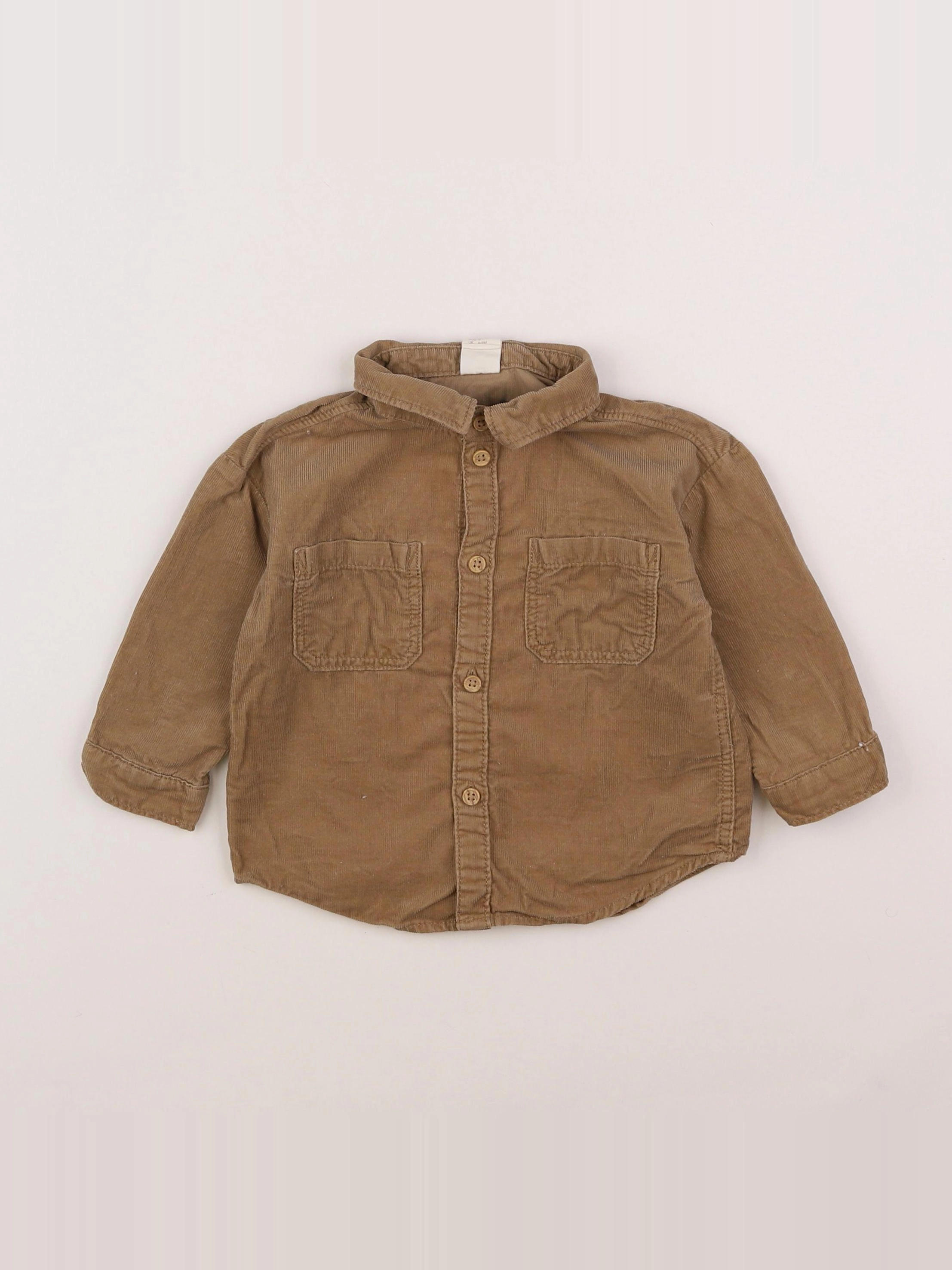 H&M - chemise marron - 6/9 mois