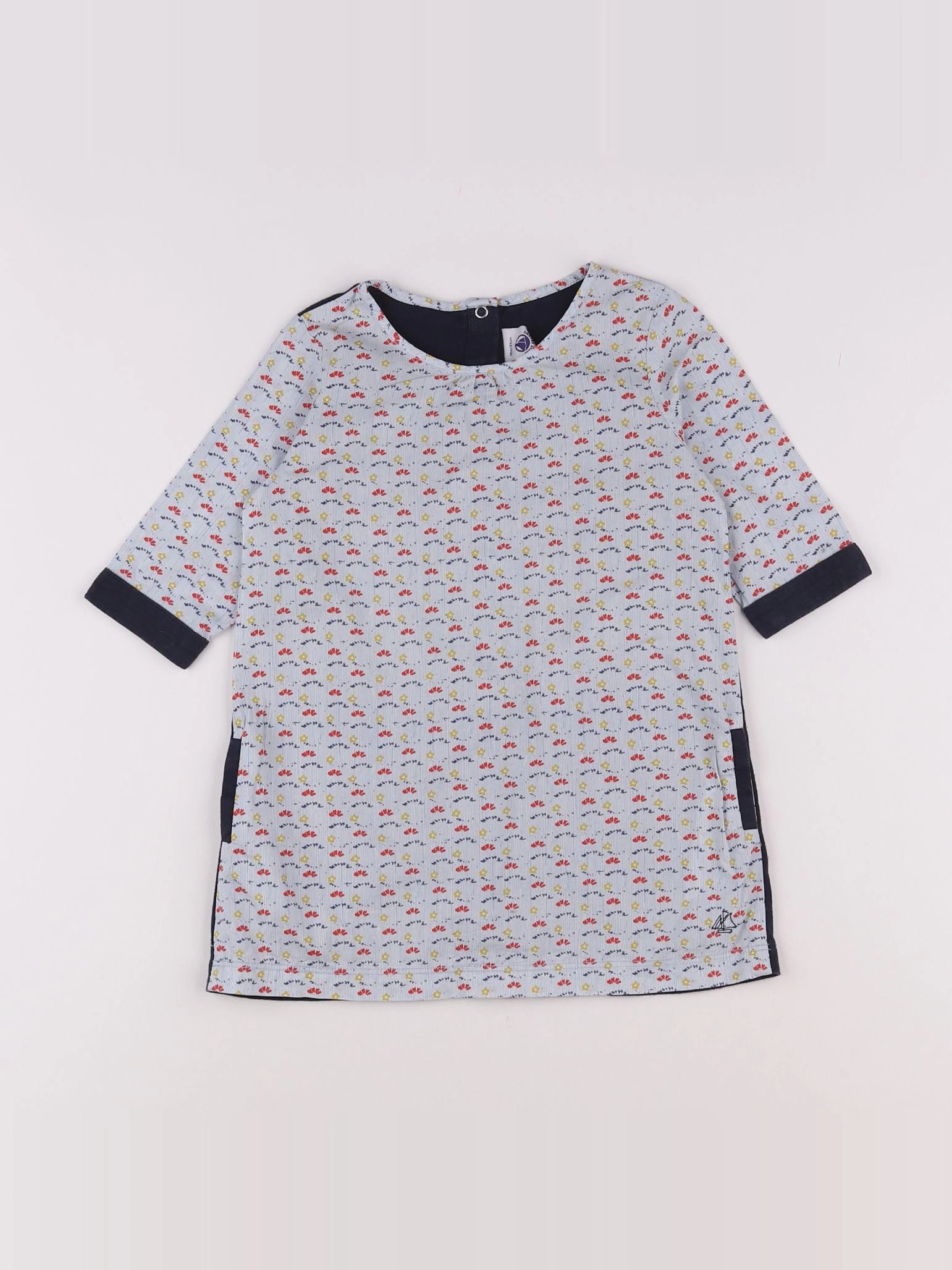 Petit Bateau - robe bleu - 18 mois