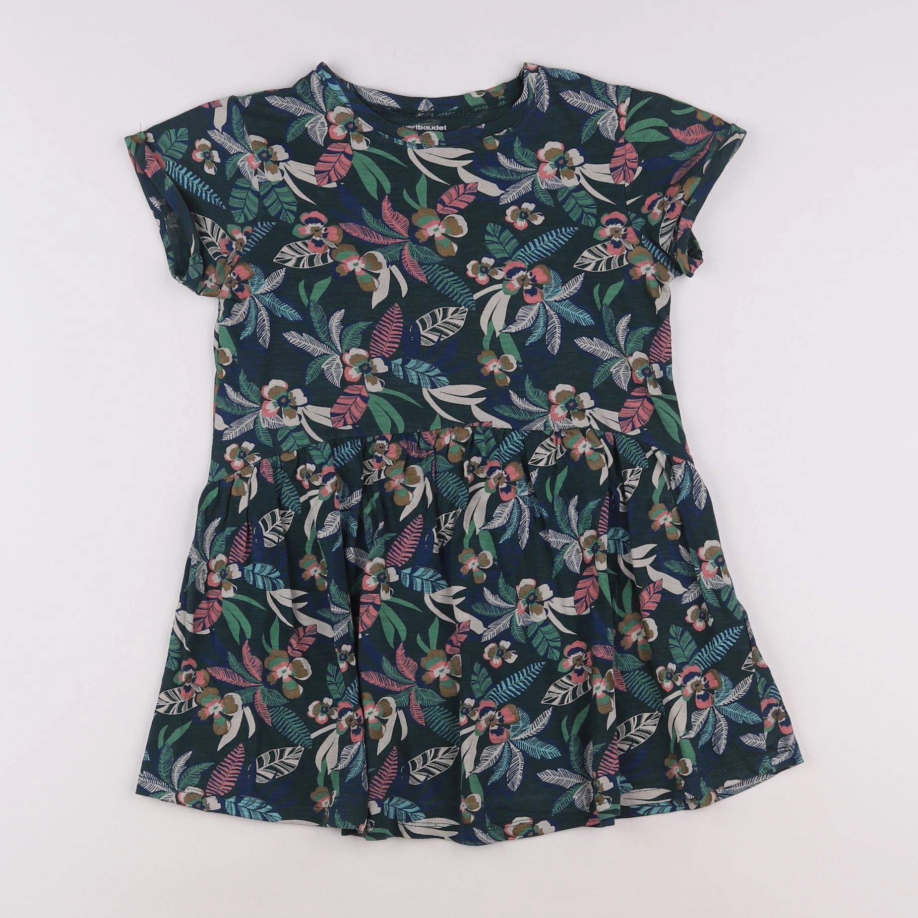 Vertbaudet - robe multicolore - 8 ans
