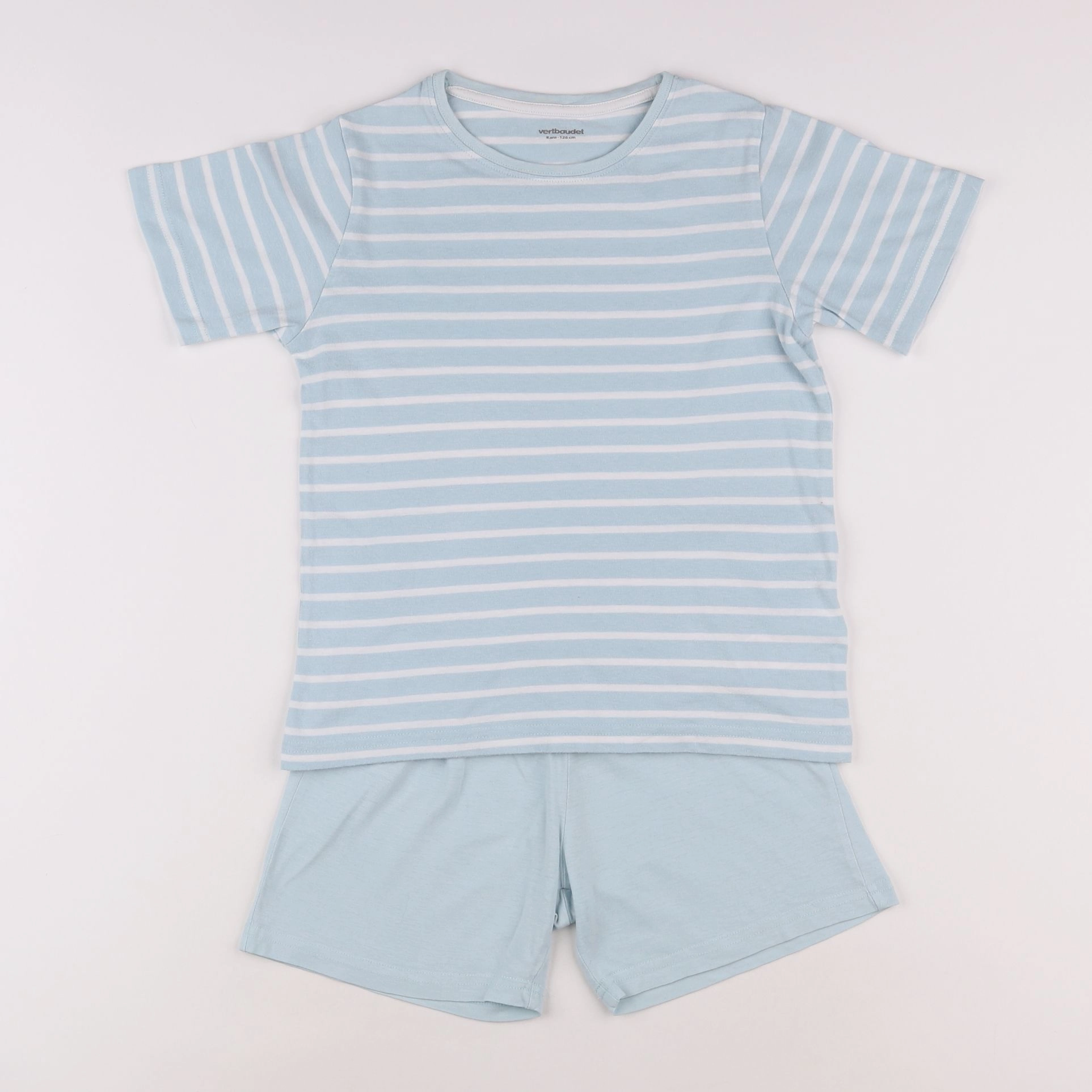 Vertbaudet - pyjama coton bleu - 8 ans