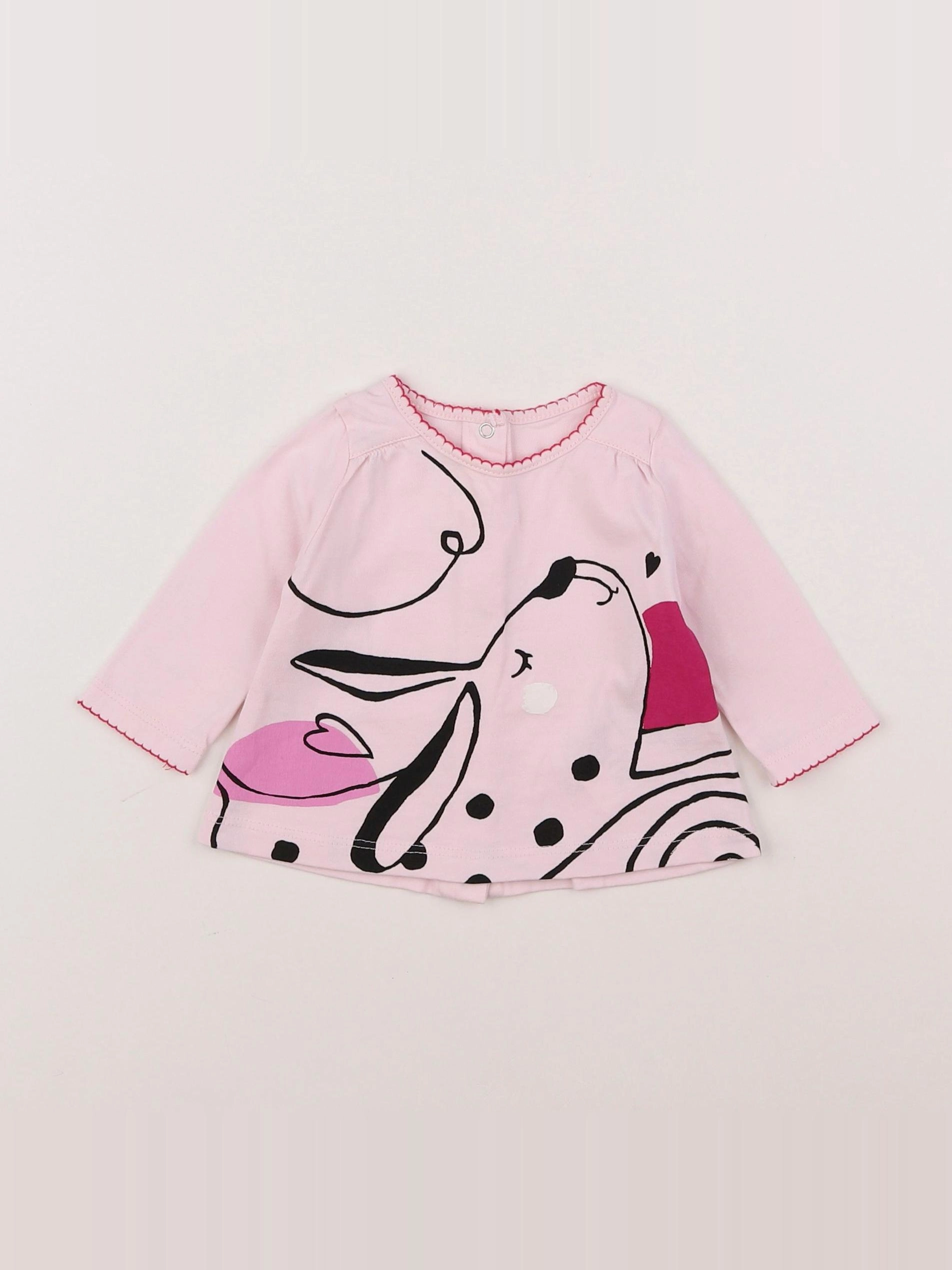 Catimini - tee-shirt rose - 3 mois