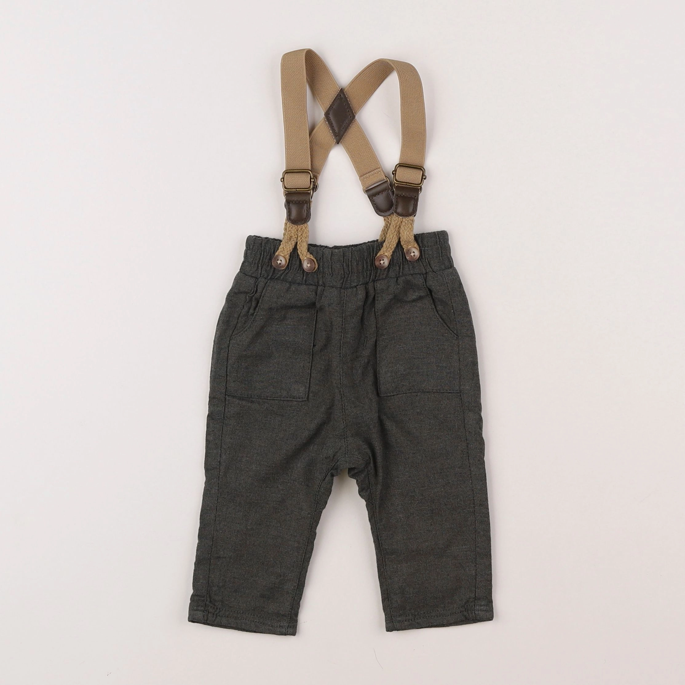 Vertbaudet - pantalon gris - 3 mois