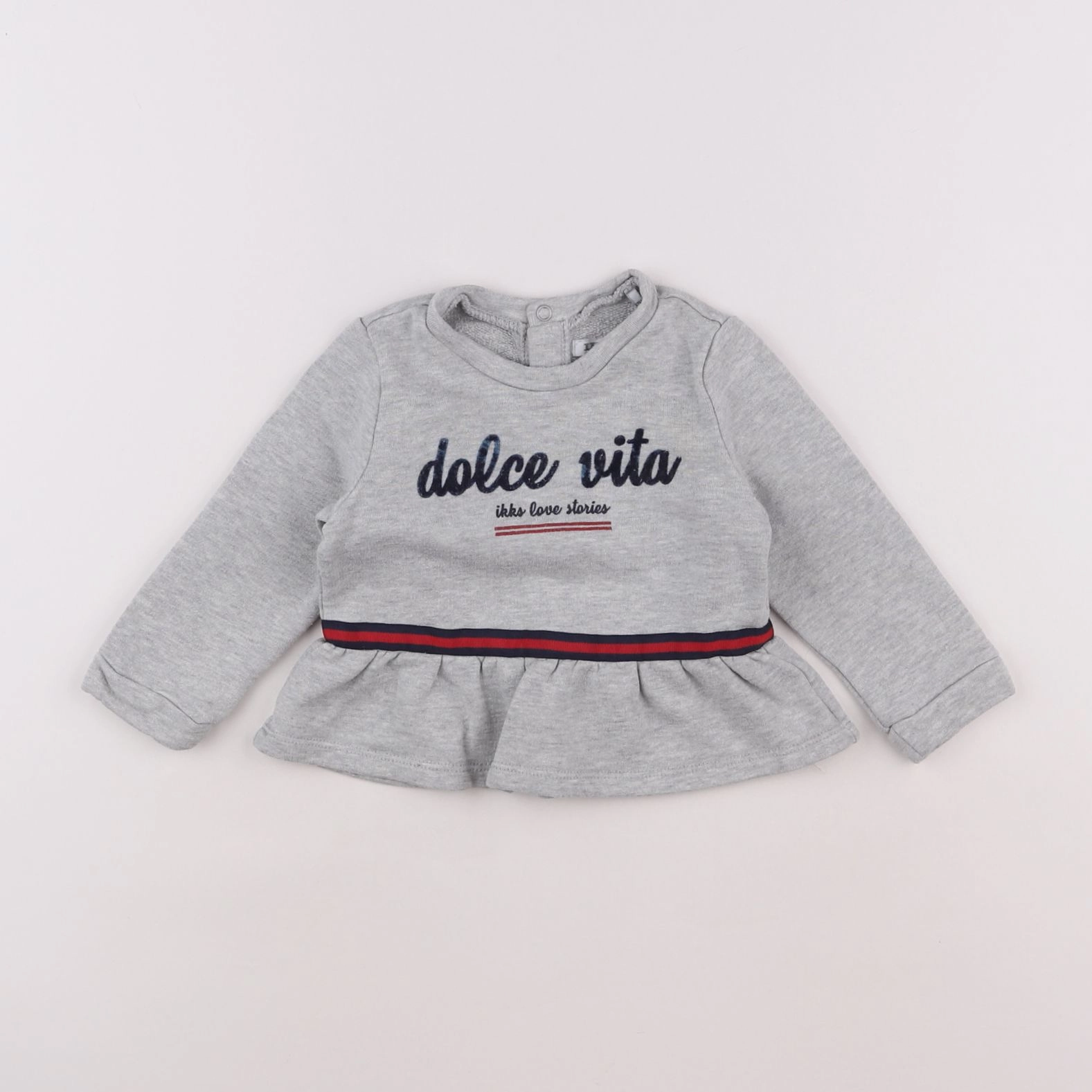 IKKS - sweat gris - 12 mois